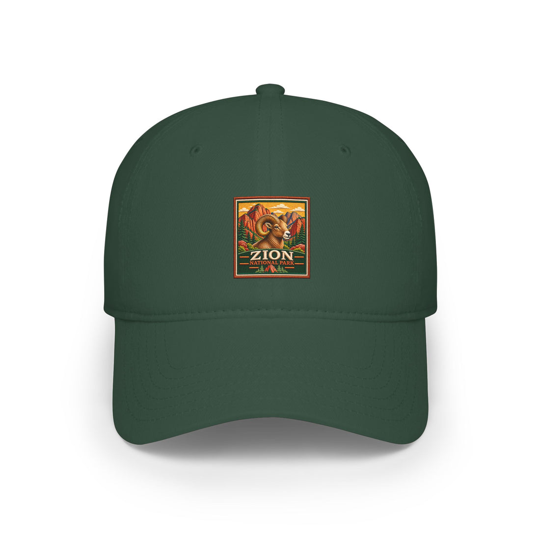 Bighorn Sheep Zion National Park Vintage Graphic Cap square logo