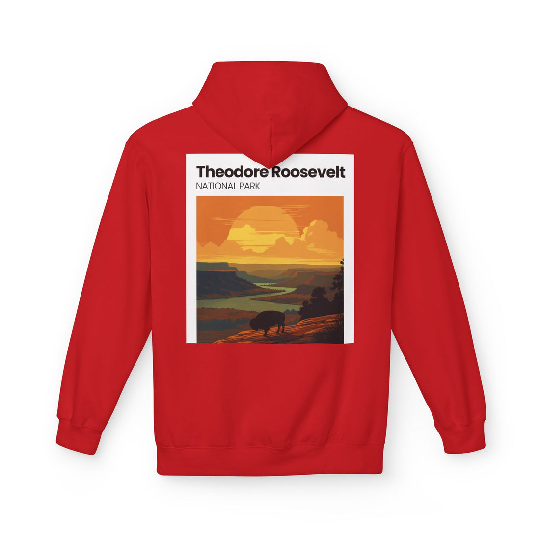 Theodore Roosevelt National Park Hoodie | Vintage Sunset Landscape