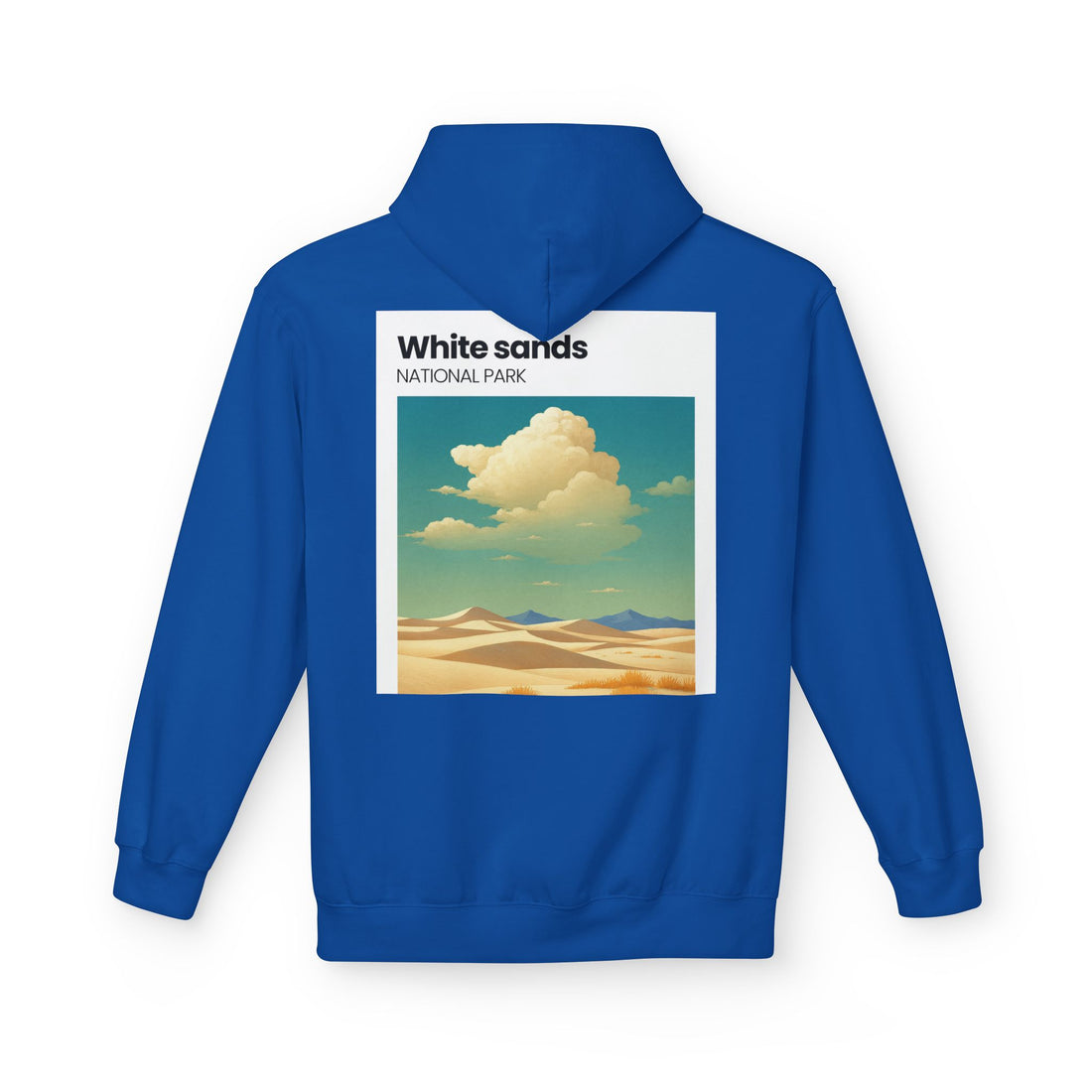 White Sands desert landscape Hoodie | National Park retro poster style