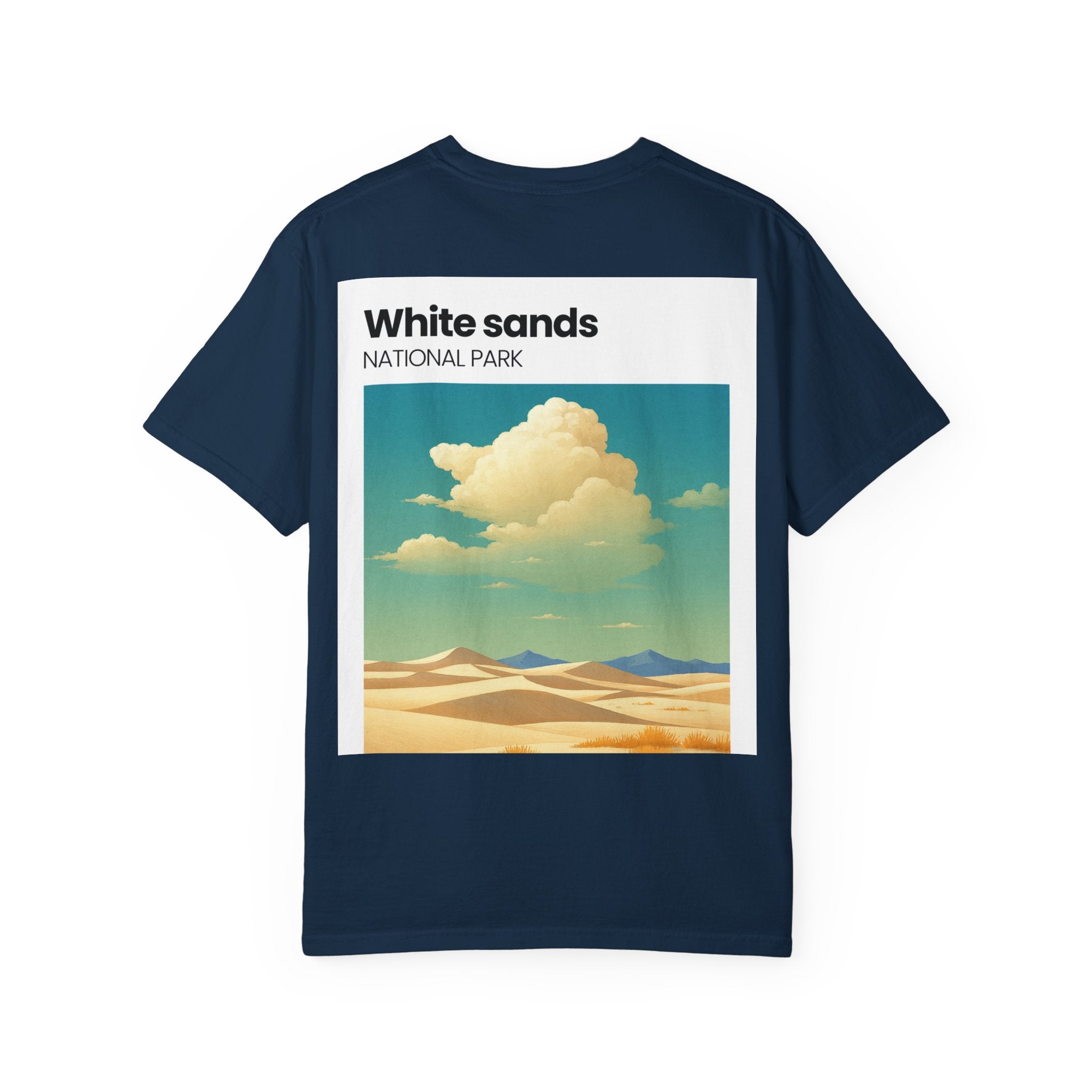 White Sands National Park desert landscape T-Shirt | retro cloud artwork