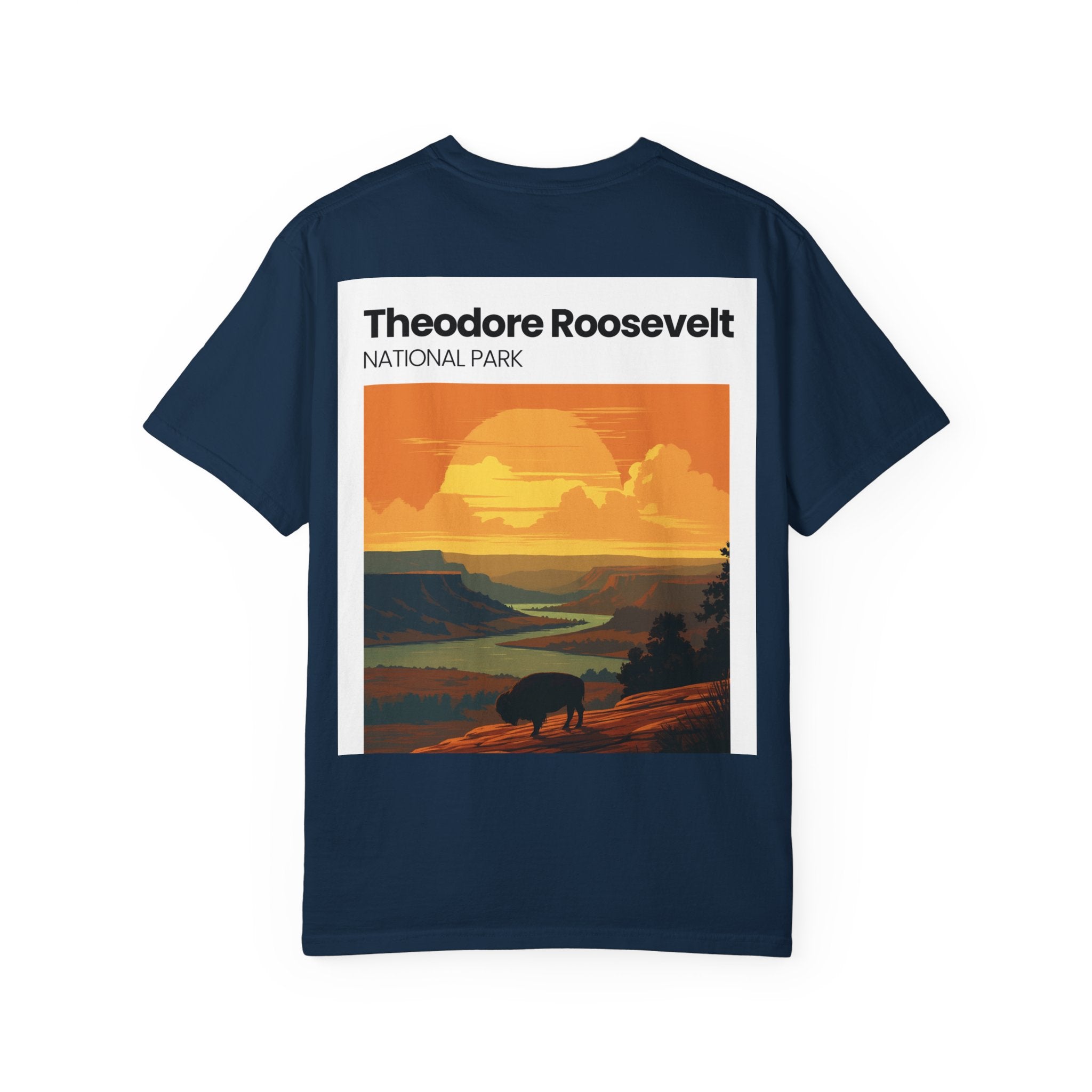 Theodore Roosevelt National Park Sunset T-shirt | Buffalo Landscape Tee