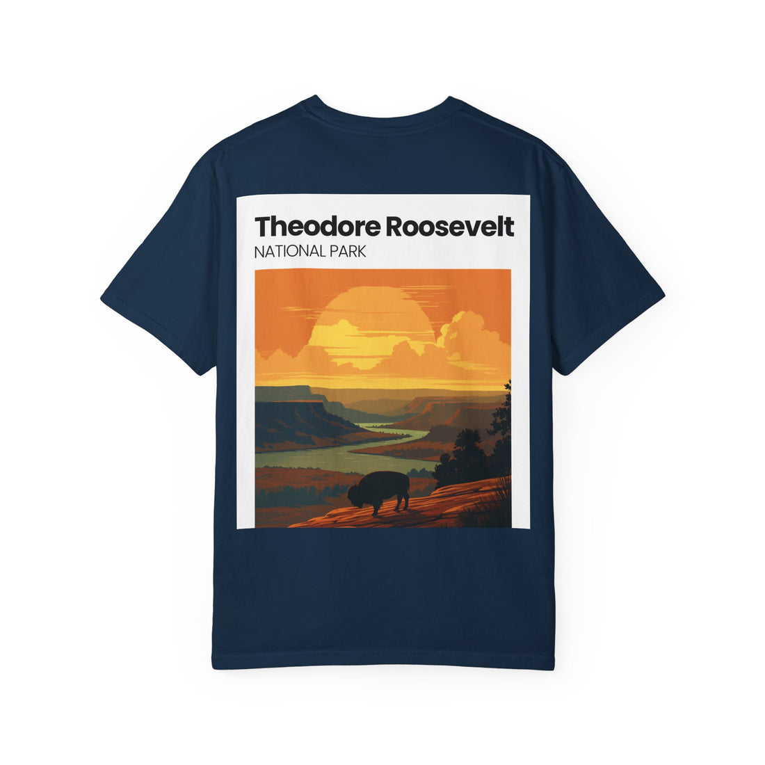 Theodore Roosevelt National Park Sunset T-shirt | Buffalo Landscape Tee