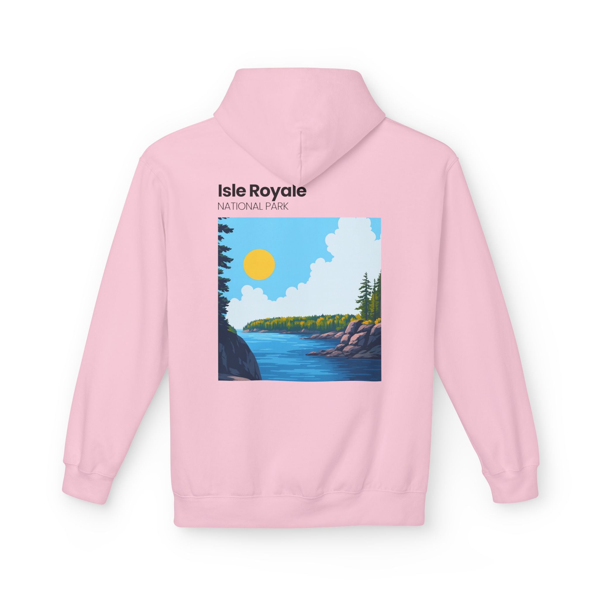 Mountain Sunset Badge Hoodie | Minimal Outdoor Patch Design