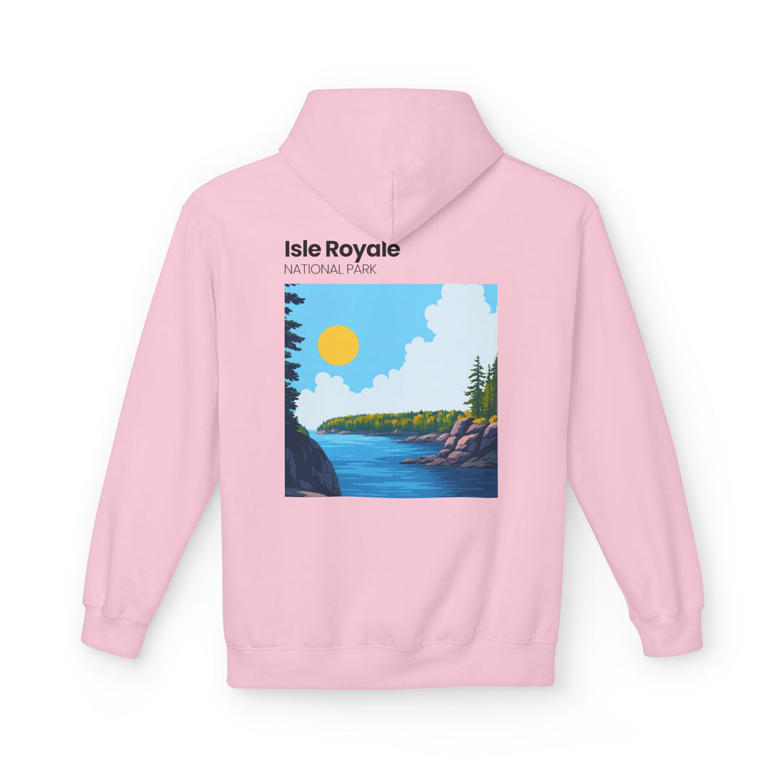 Mountain Sunset Badge Hoodie | Minimal Outdoor Patch Design