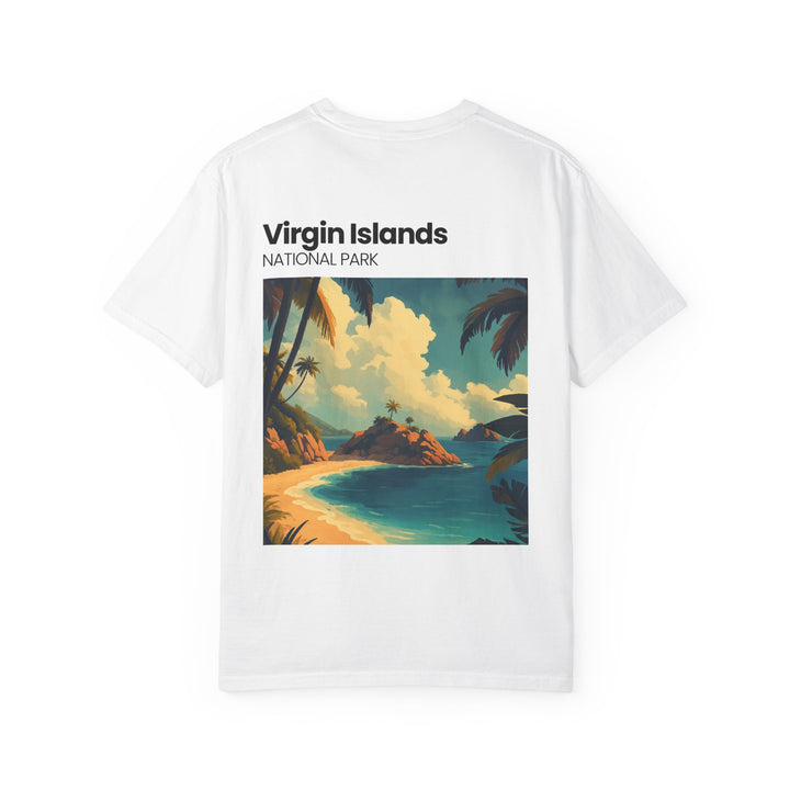 Virgin Islands National Park beach scene T-shirt | Tropical island vintage print