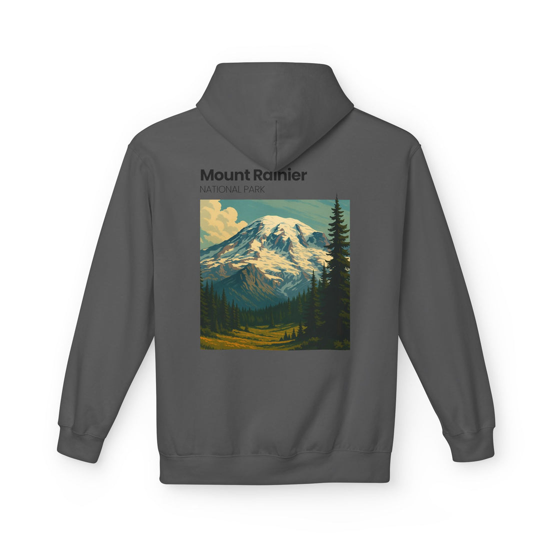 Mount Rainier National Park Hoodie | Vintage Landscape Mountain Design