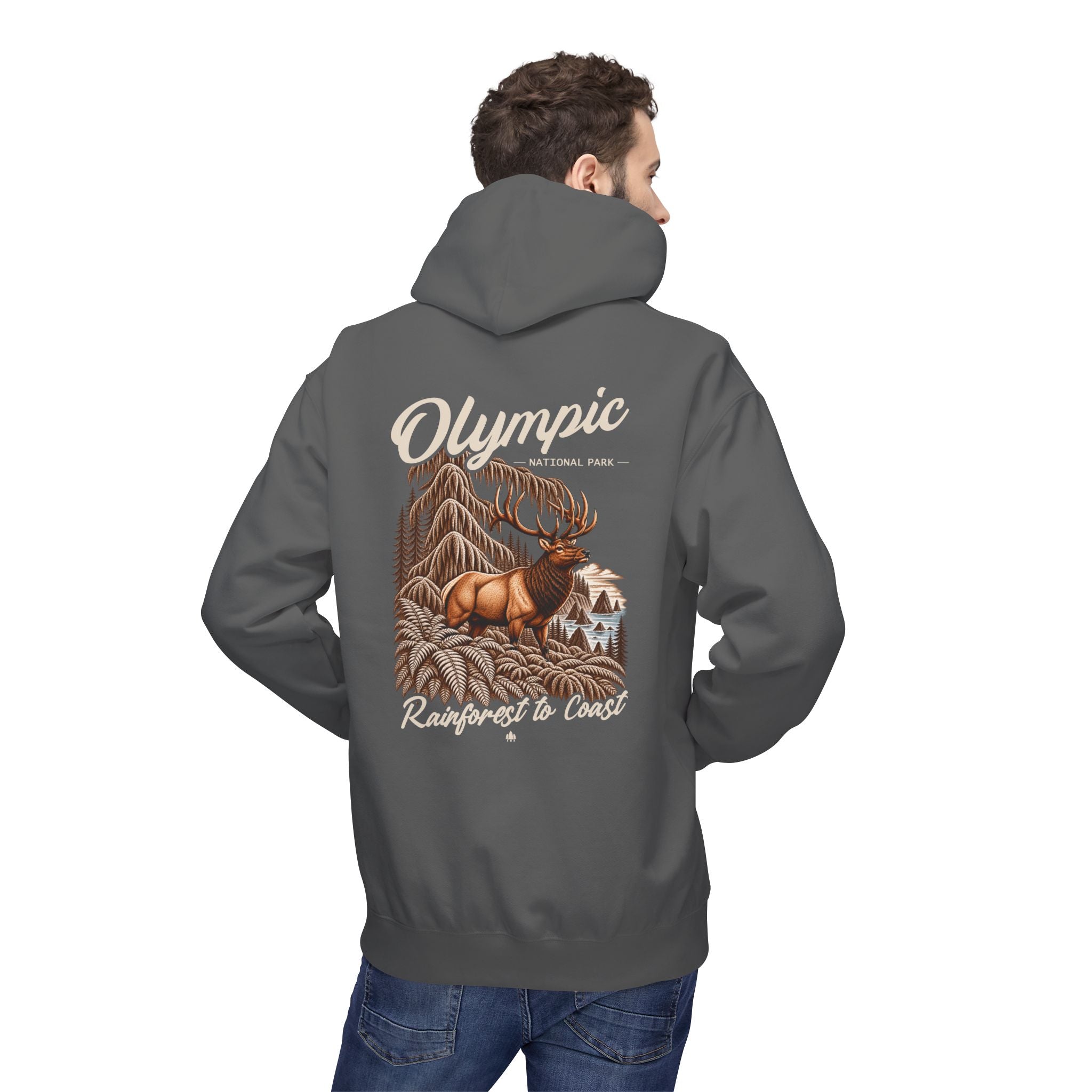Olympic National Park Roosevelt Elk Graphic Hoodie