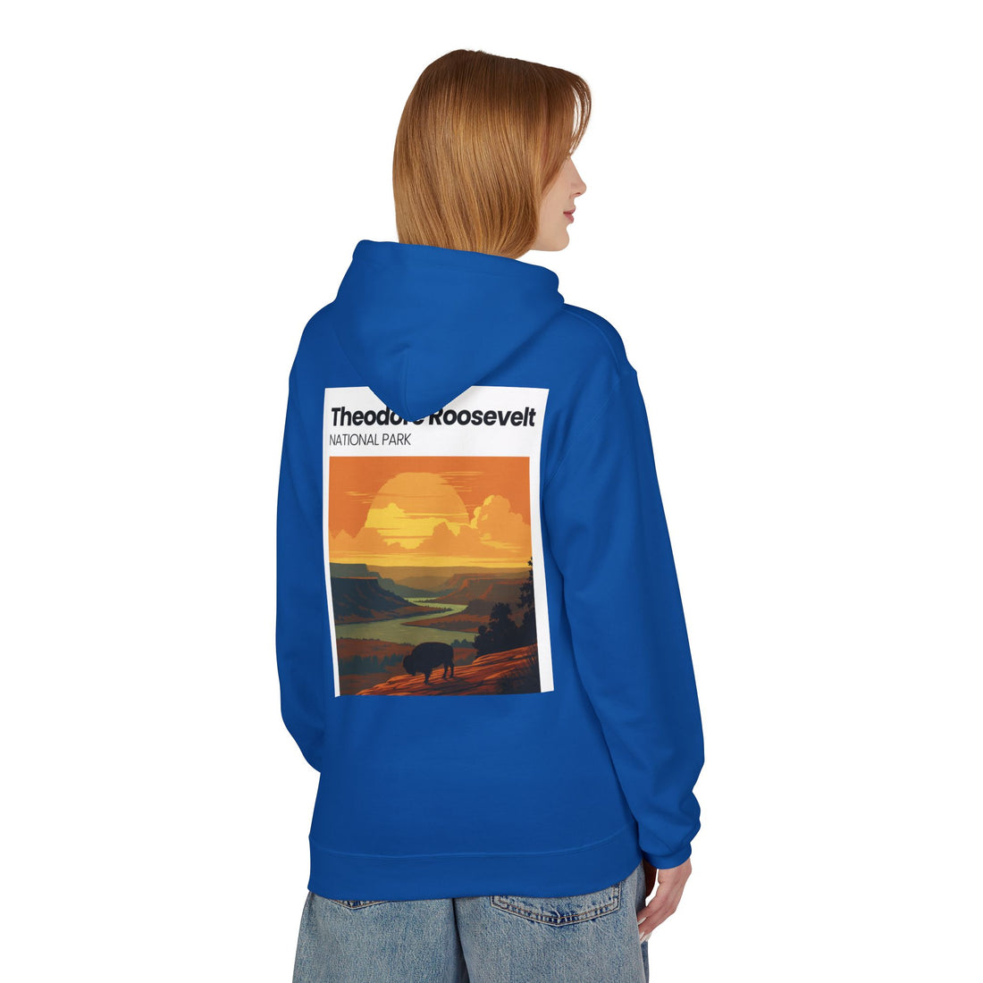 Theodore Roosevelt National Park Hoodie | Vintage Sunset Landscape