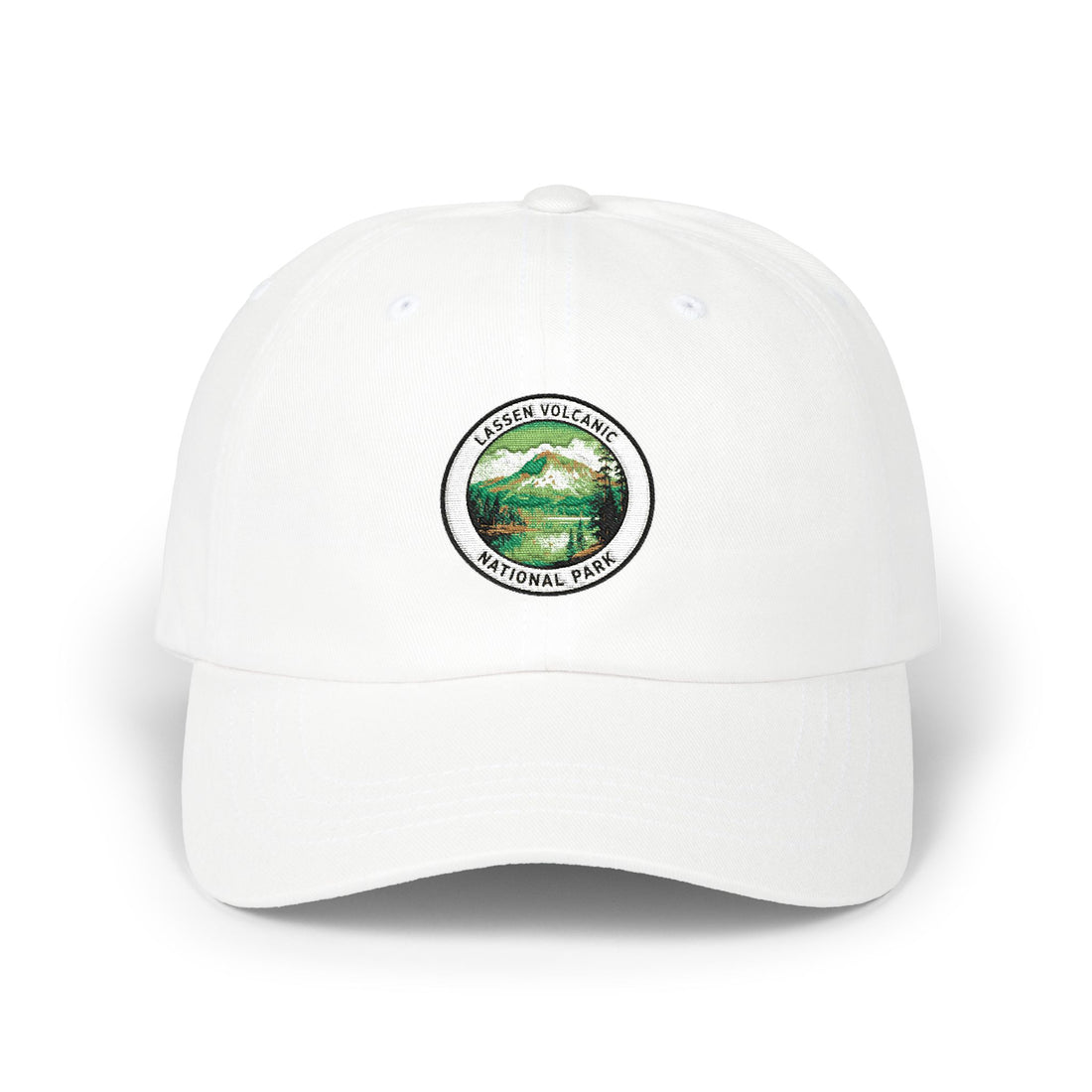 Lassen Volcanic Mountain Patch Dad Cap | Vintage Hiking Logo