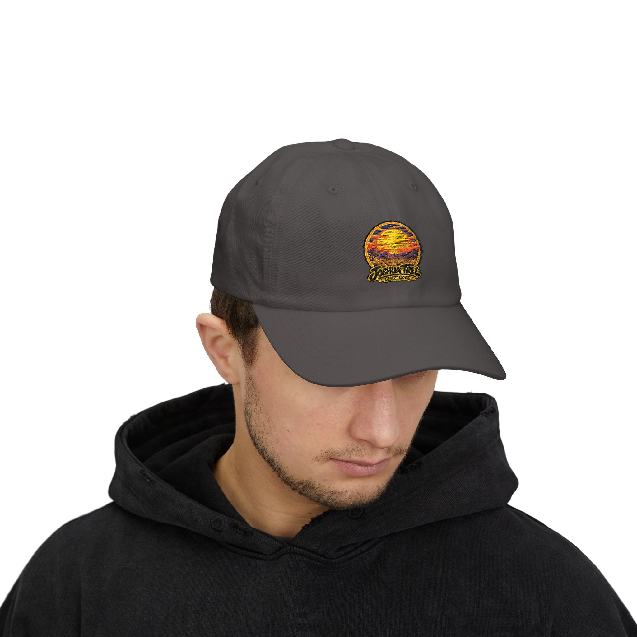 Joshua Tree National Park – Desert Sunset | Round Logo Dad Cap