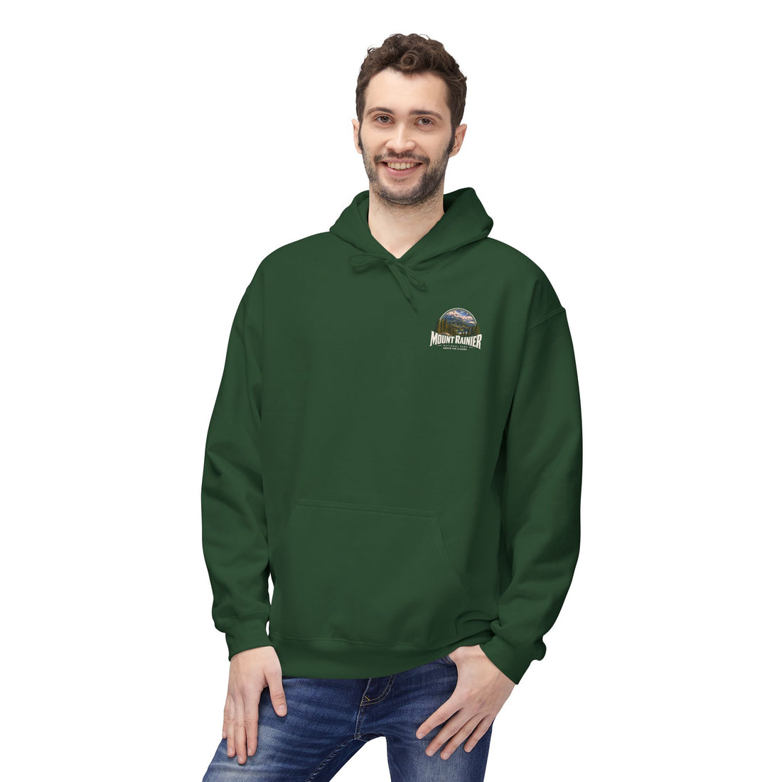 Mount Rainier National Park –  Alpine Scene Graphic Hoodie