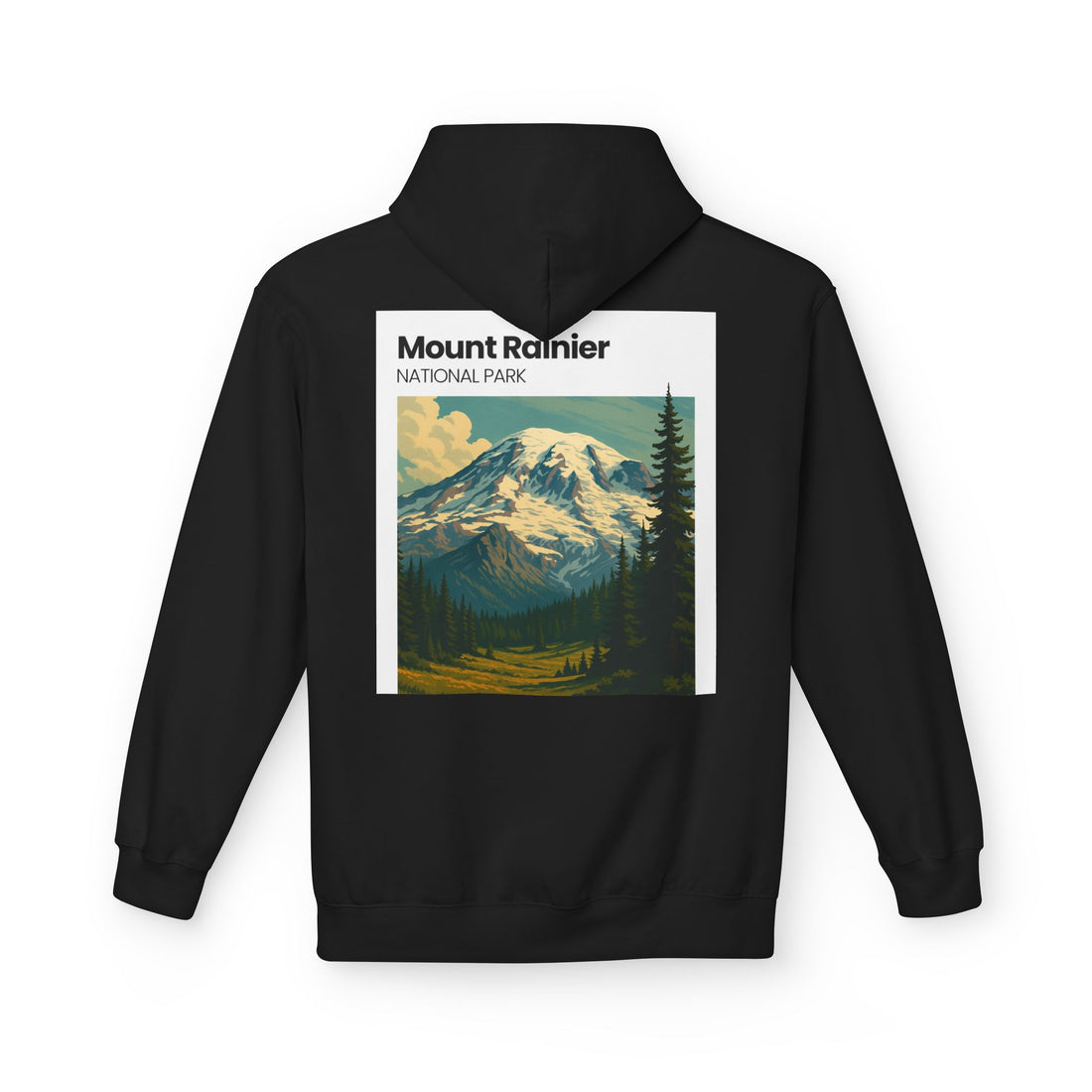 Mount Rainier National Park Hoodie | Vintage Landscape Mountain Design