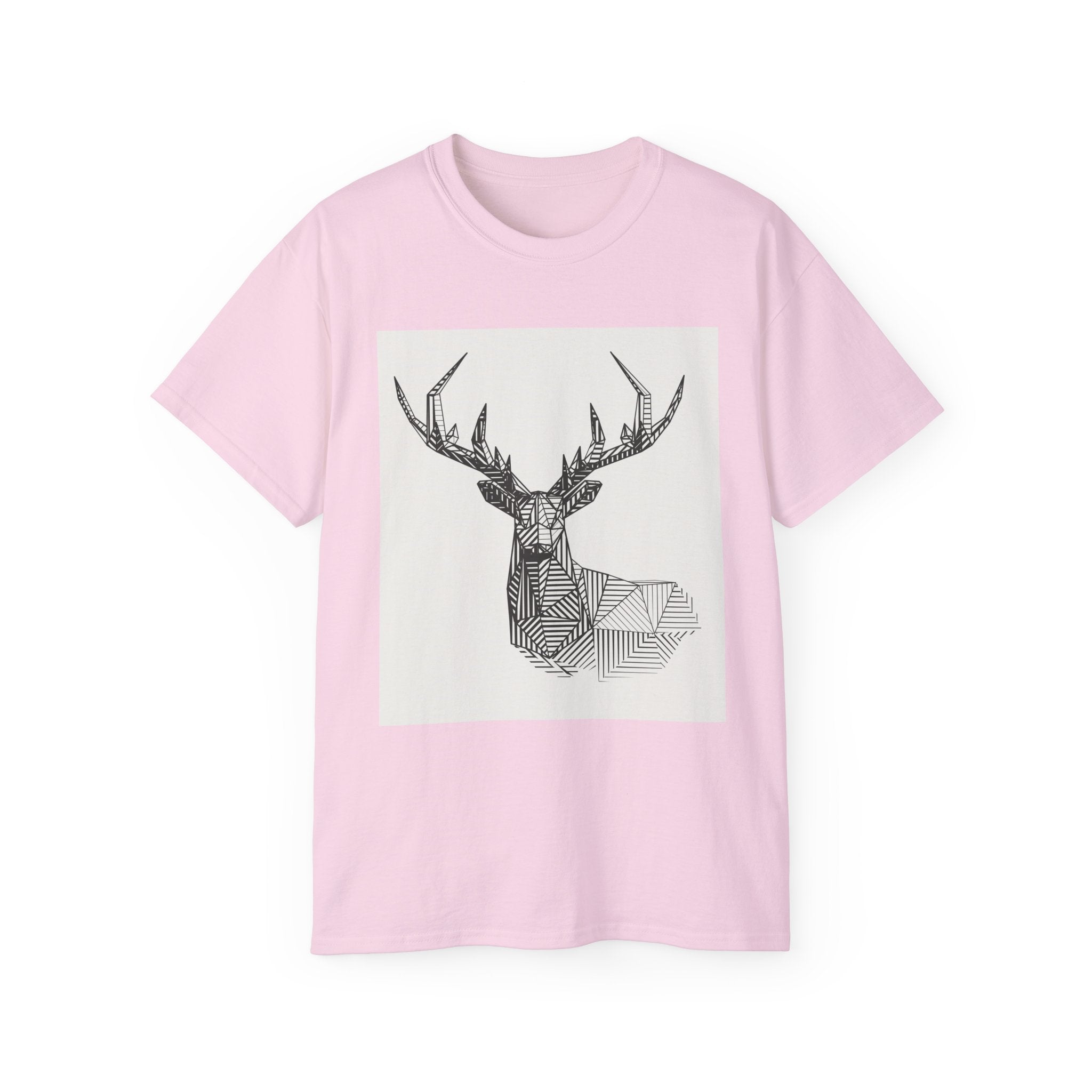 Geometric Deer Graphic Tee - Unisex Ultra Cotton T-Shirt