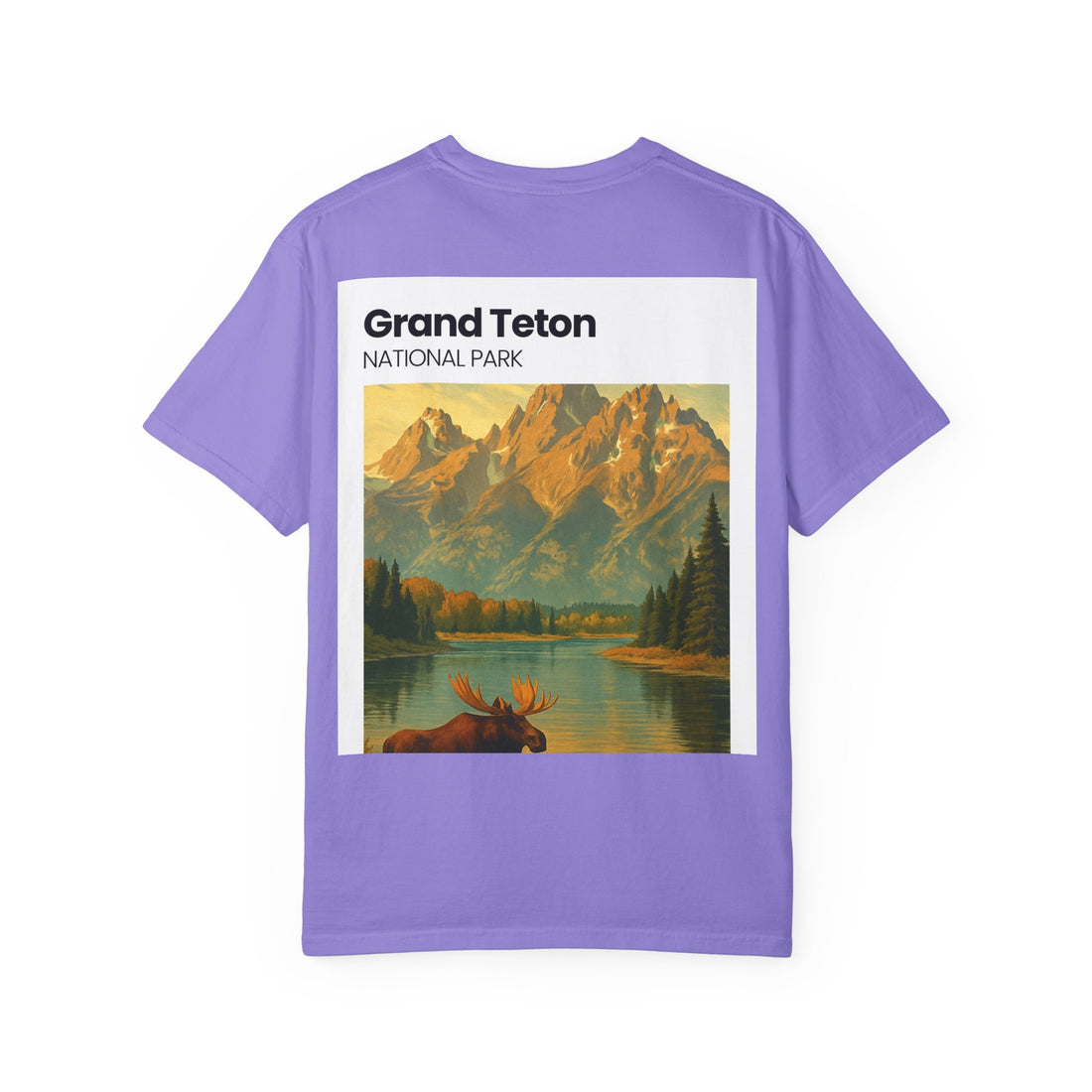 Grand Teton National Park Moose T-Shirt | Vintage Mountain Landscape