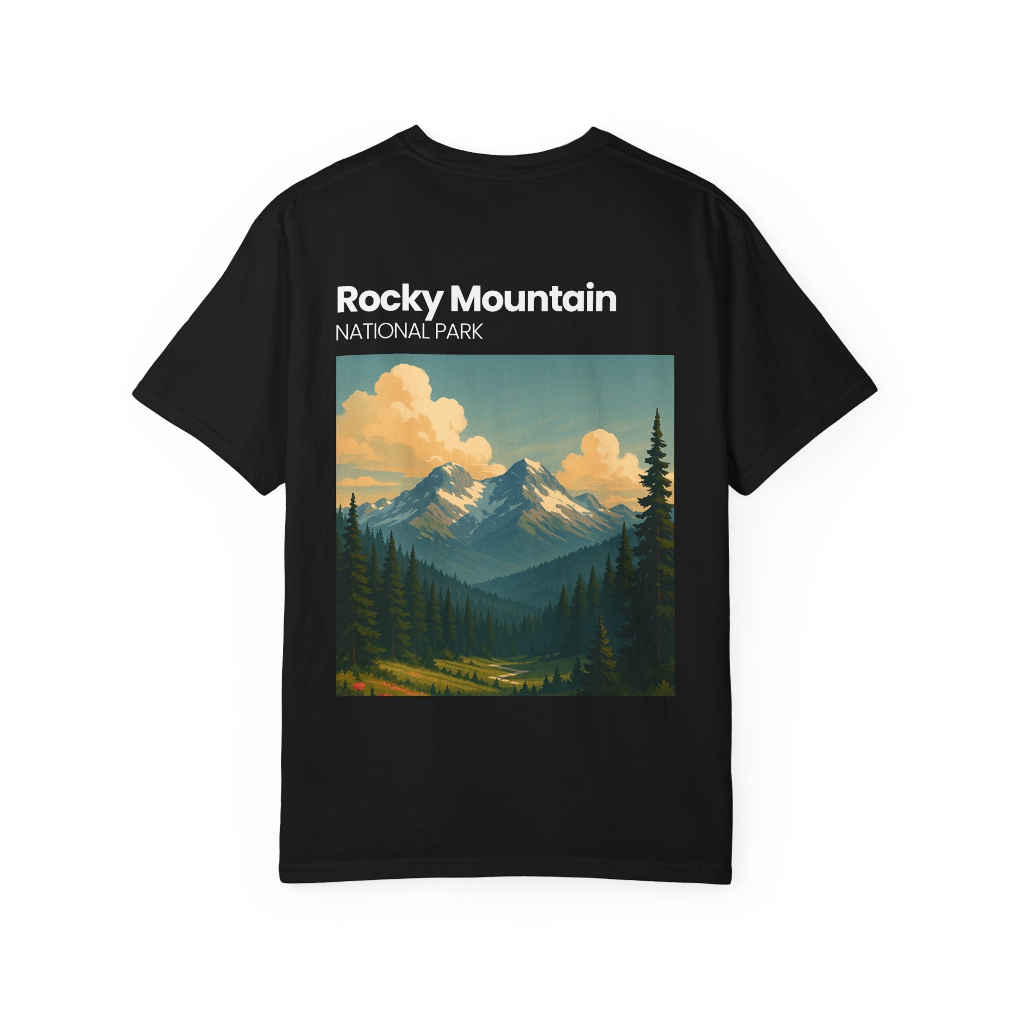 Rocky Mountain National Park Vintage Poster T-shirt | Mountain Landscape Tee
