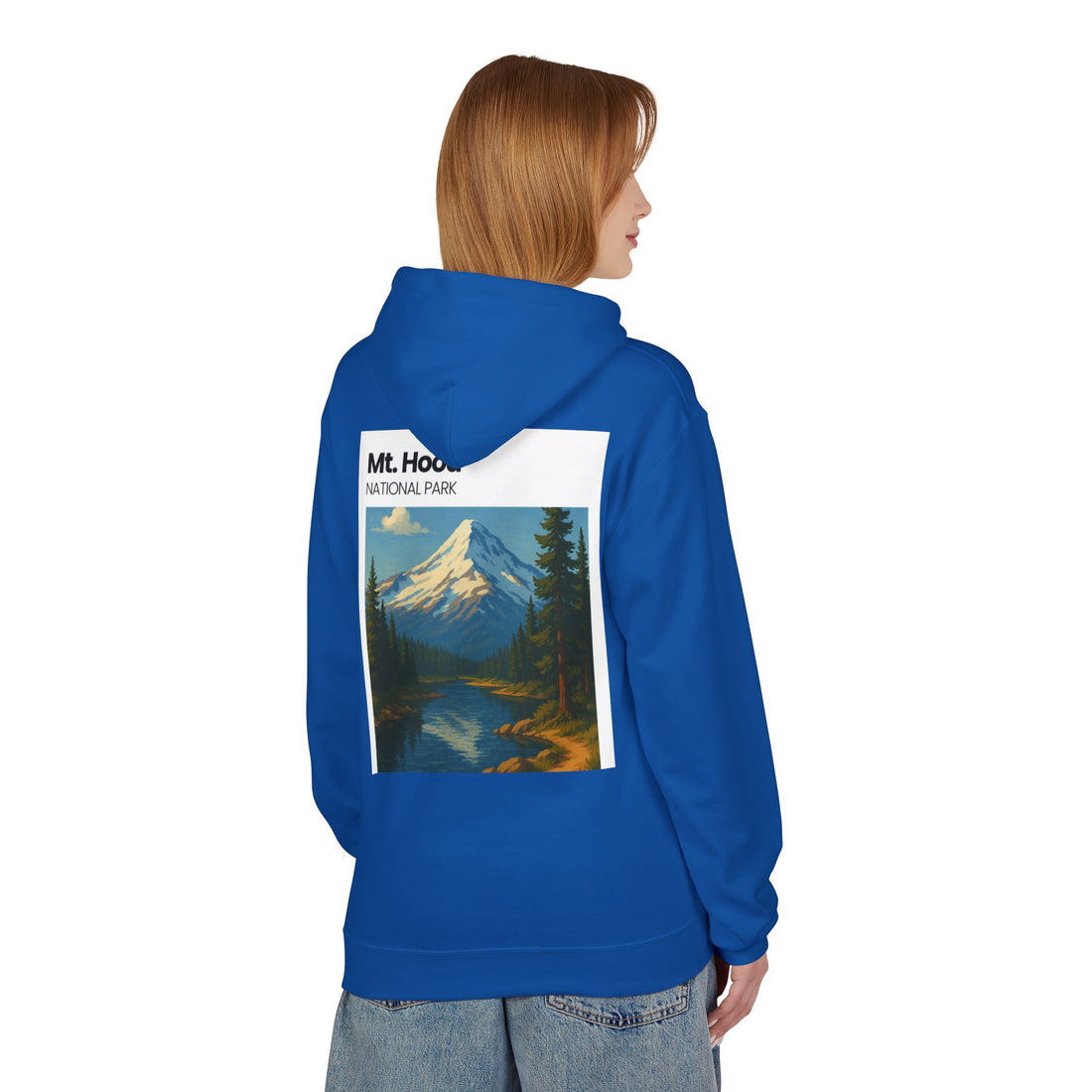 Mt. Hood National Park landscape Hoodie | Vintage mountain poster design