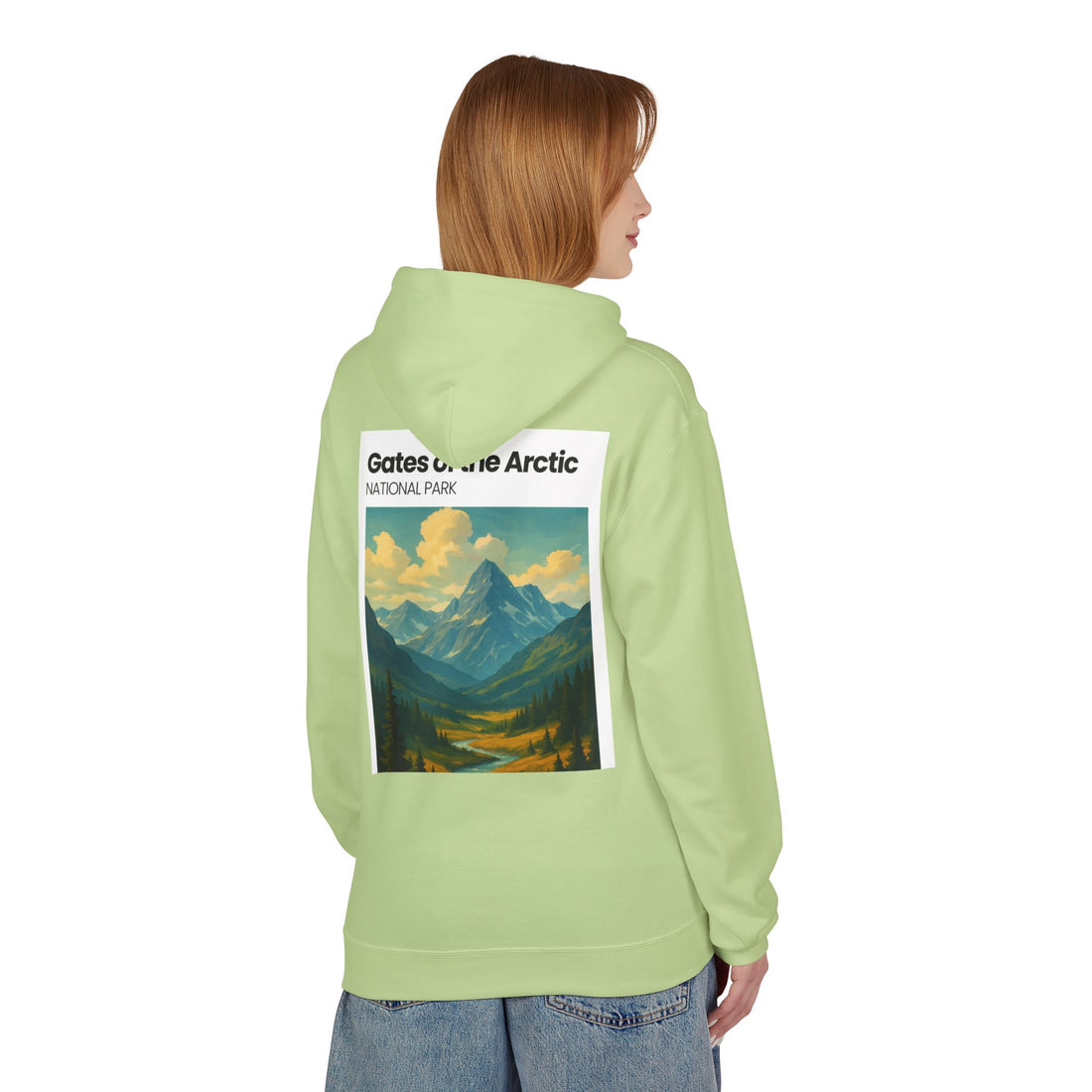 Gates of the Arctic National Park Hoodie | Mountain Landscape Retro Poster