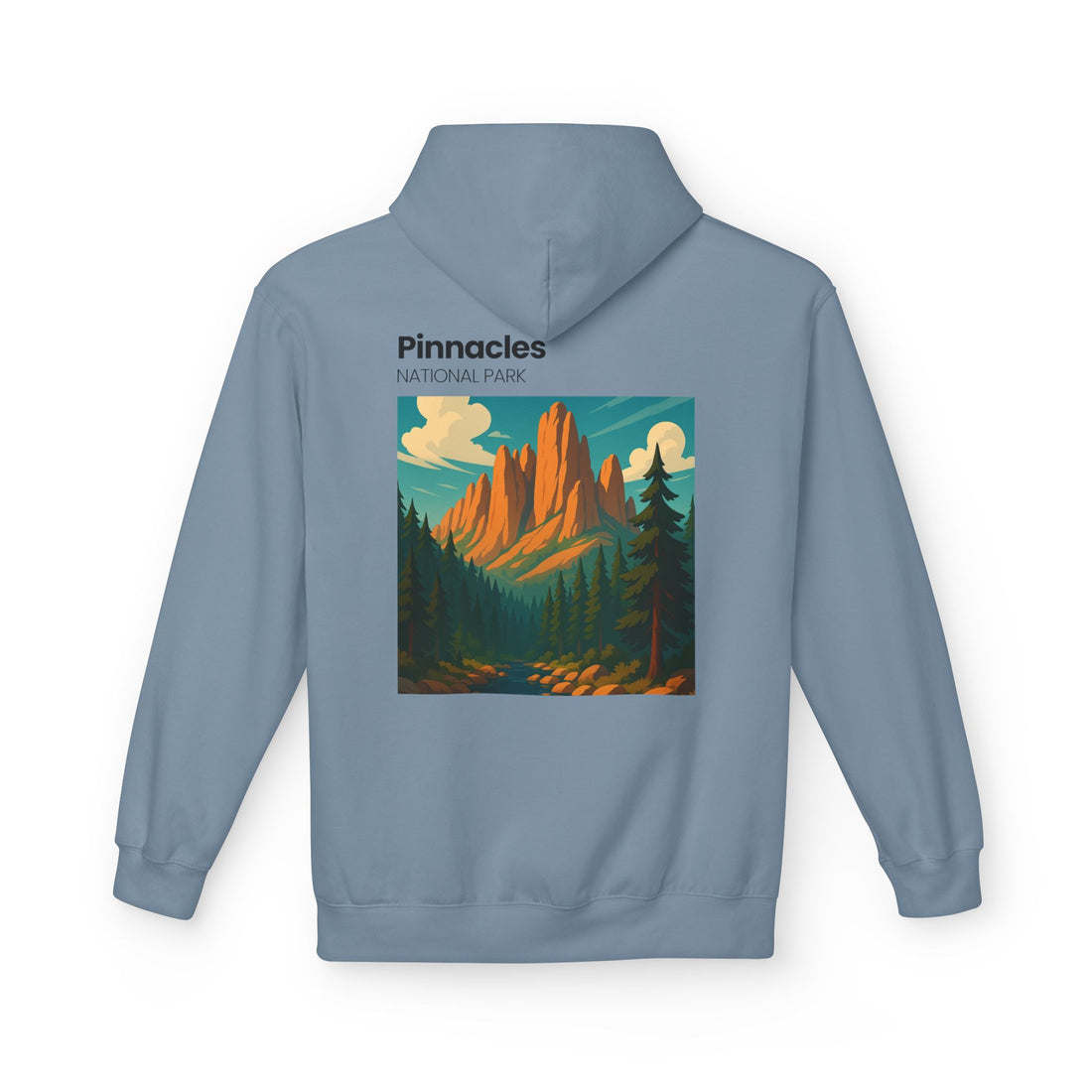 Pinnacles National Park vintage poster Hoodie | Mountain landscape camp retro