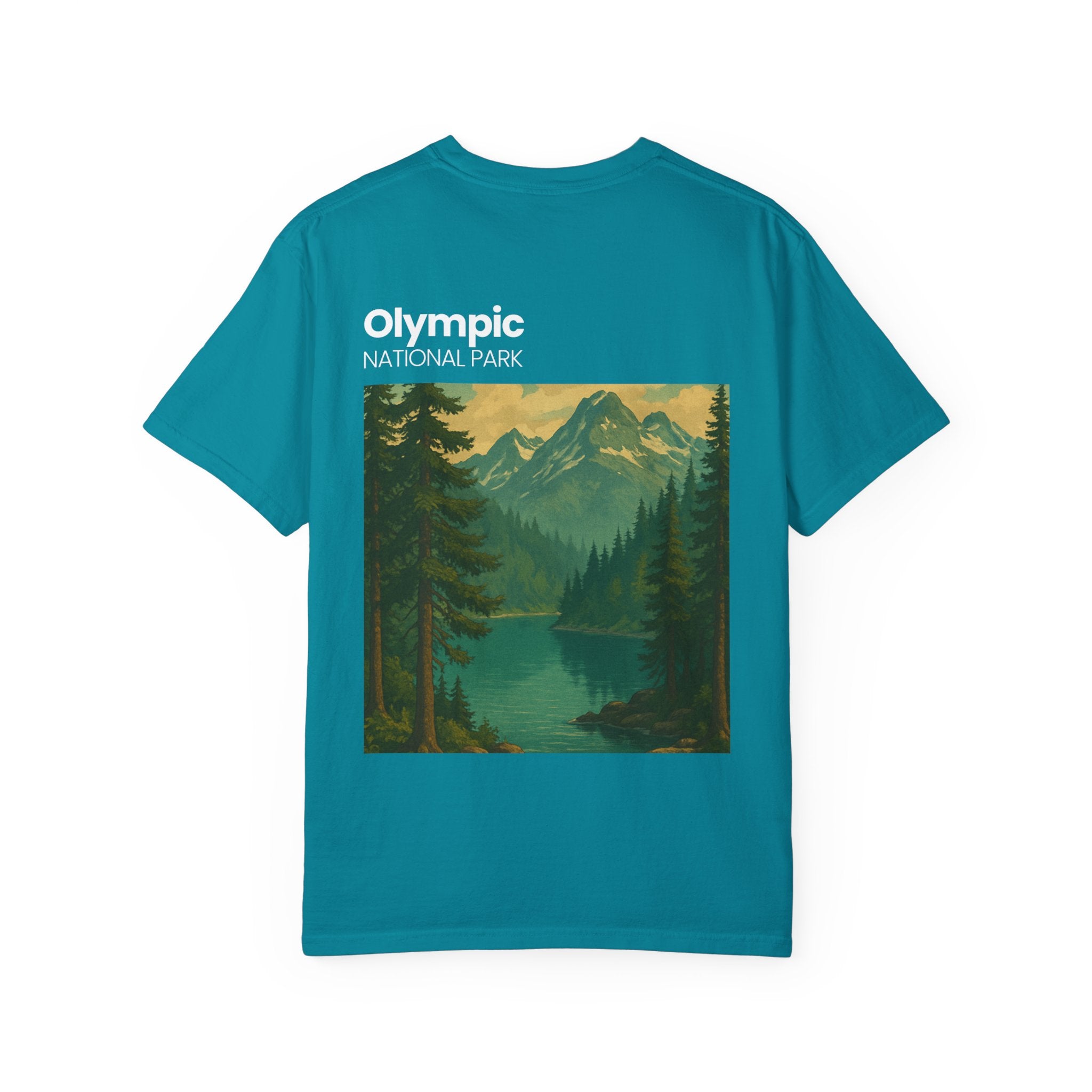 Olympic National Park landscape T-Shirt | mountain lake forest tee