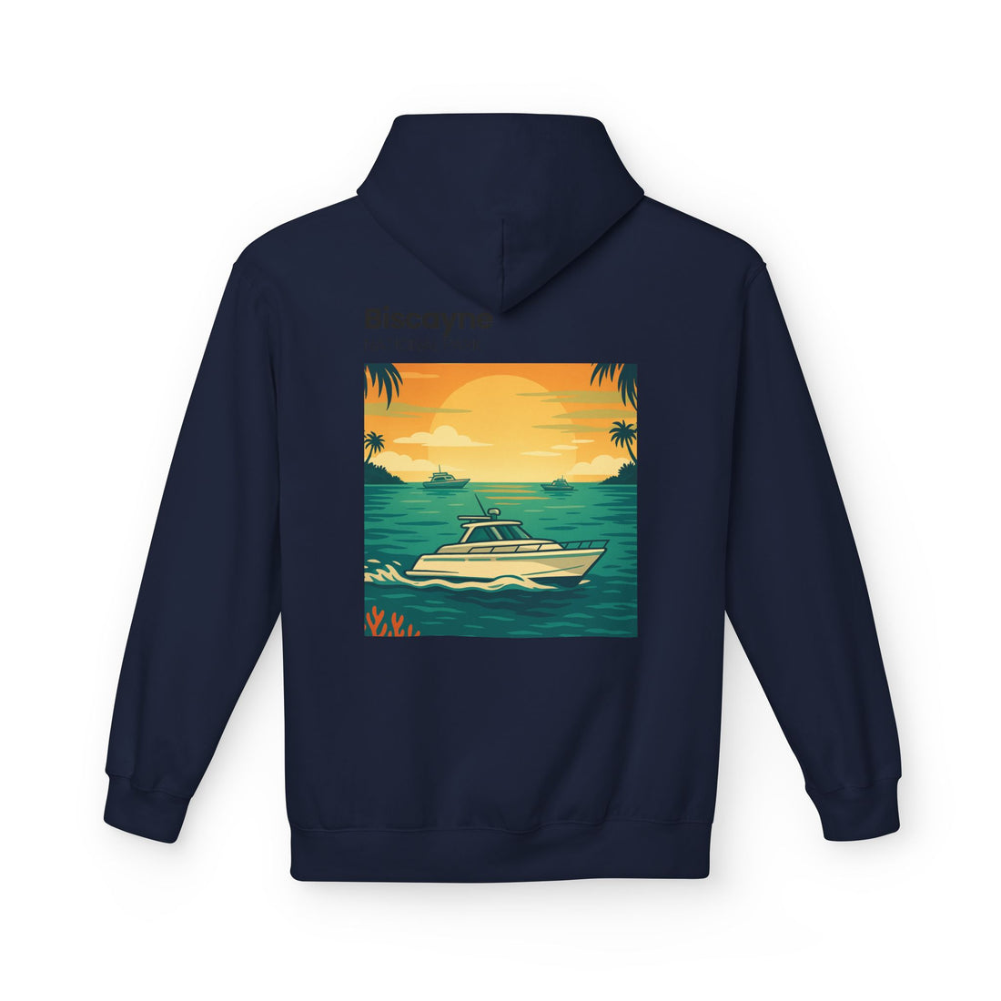 Biscayne National Park Boat Sunset Hoodie | Nautical Tropical Graphic