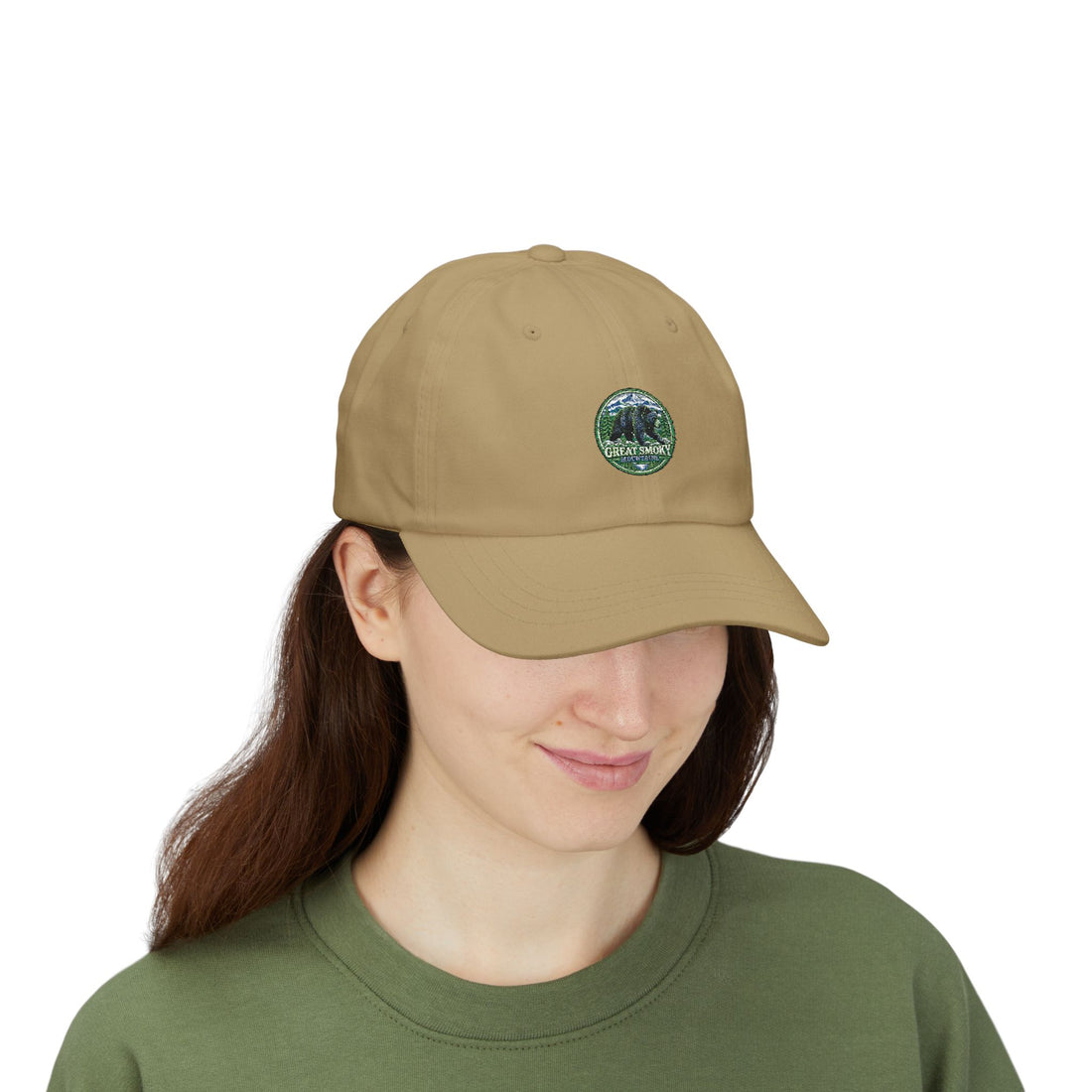 Great Smoky Mountains Black bear Round Logo Classic Dad Cap