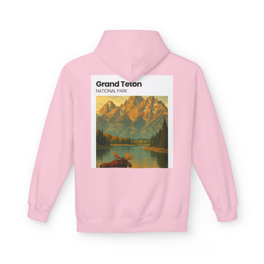 Grand Teton National Park scenic print Hoodie | Moose Lake mountain landscape