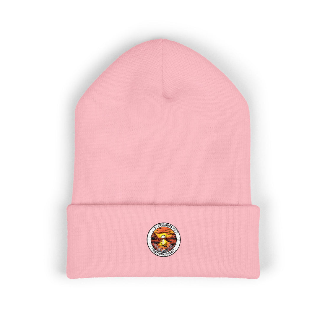 Brown Tabby Cat Face Beanie | Embroidered Cuffed Beanie