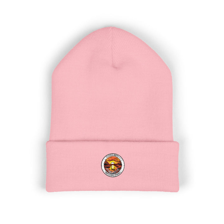 Brown Tabby Cat Face Beanie | Embroidered Cuffed Beanie