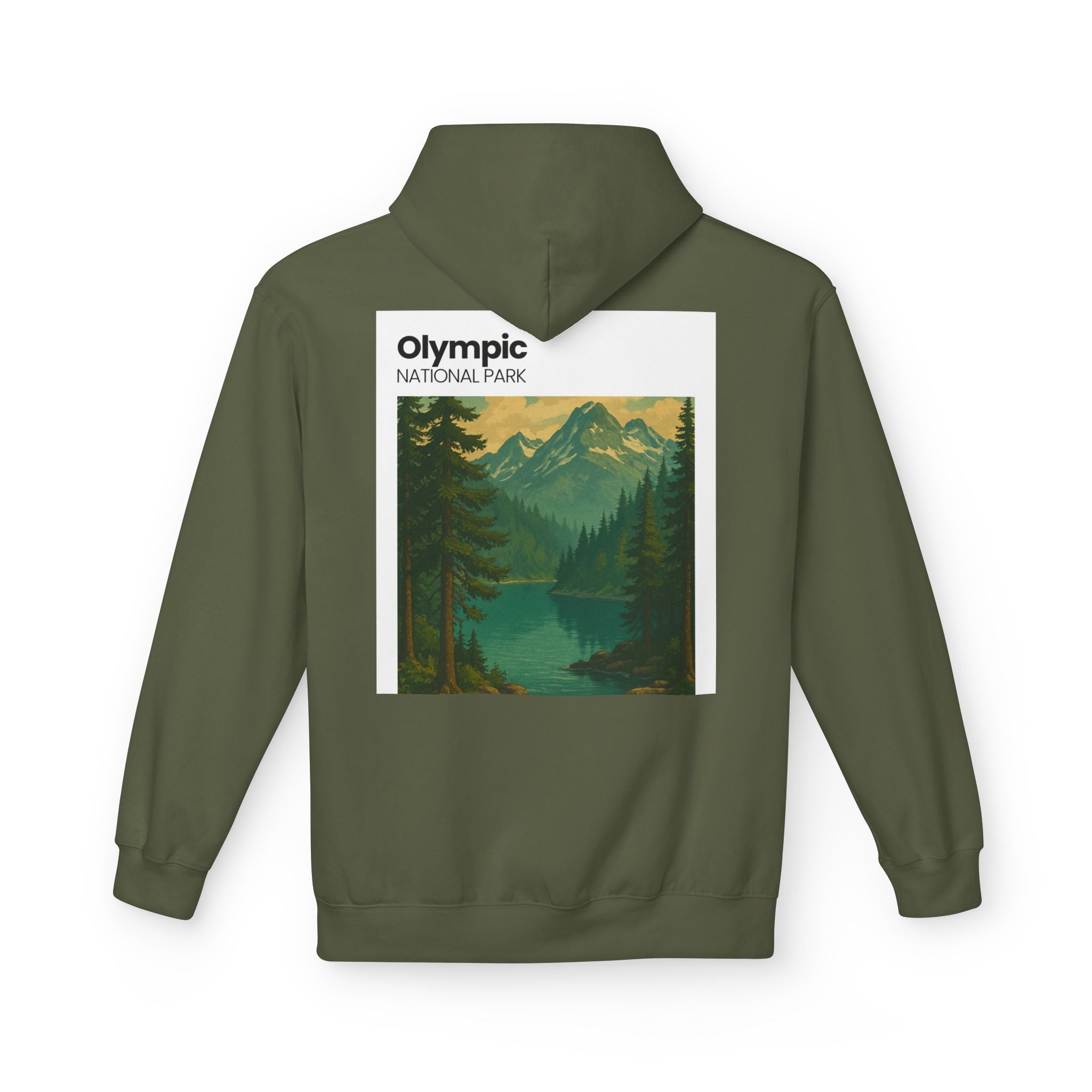Olympic National Park landscape Hoodie | Mountain Lake Scenic Apparel