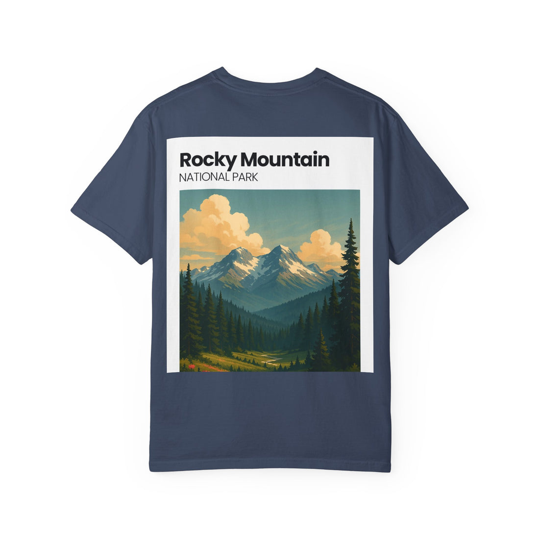 Rocky Mountain National Park Vintage Poster T-shirt | Mountain Landscape Tee