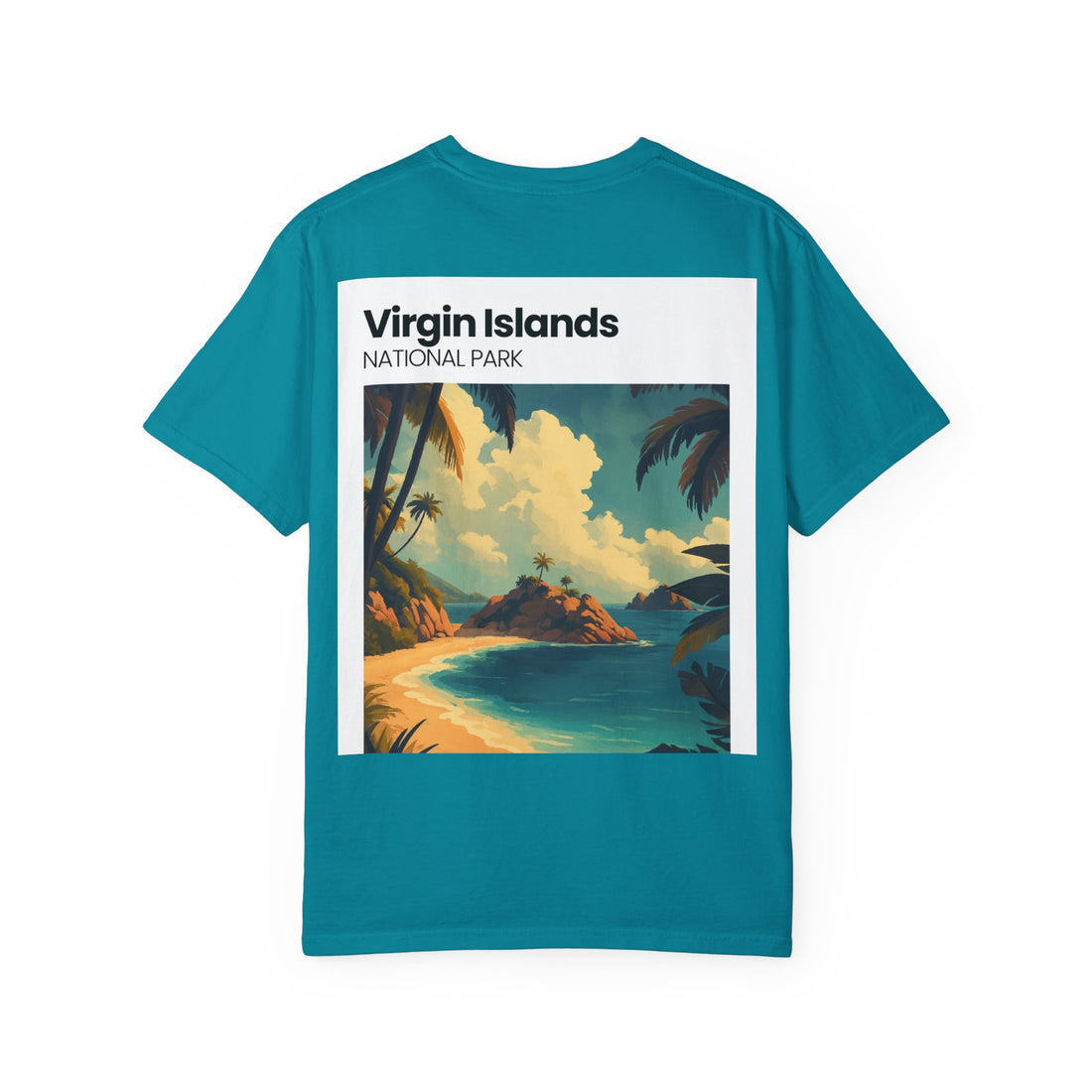 Virgin Islands National Park beach scene T-shirt | Tropical island vintage print