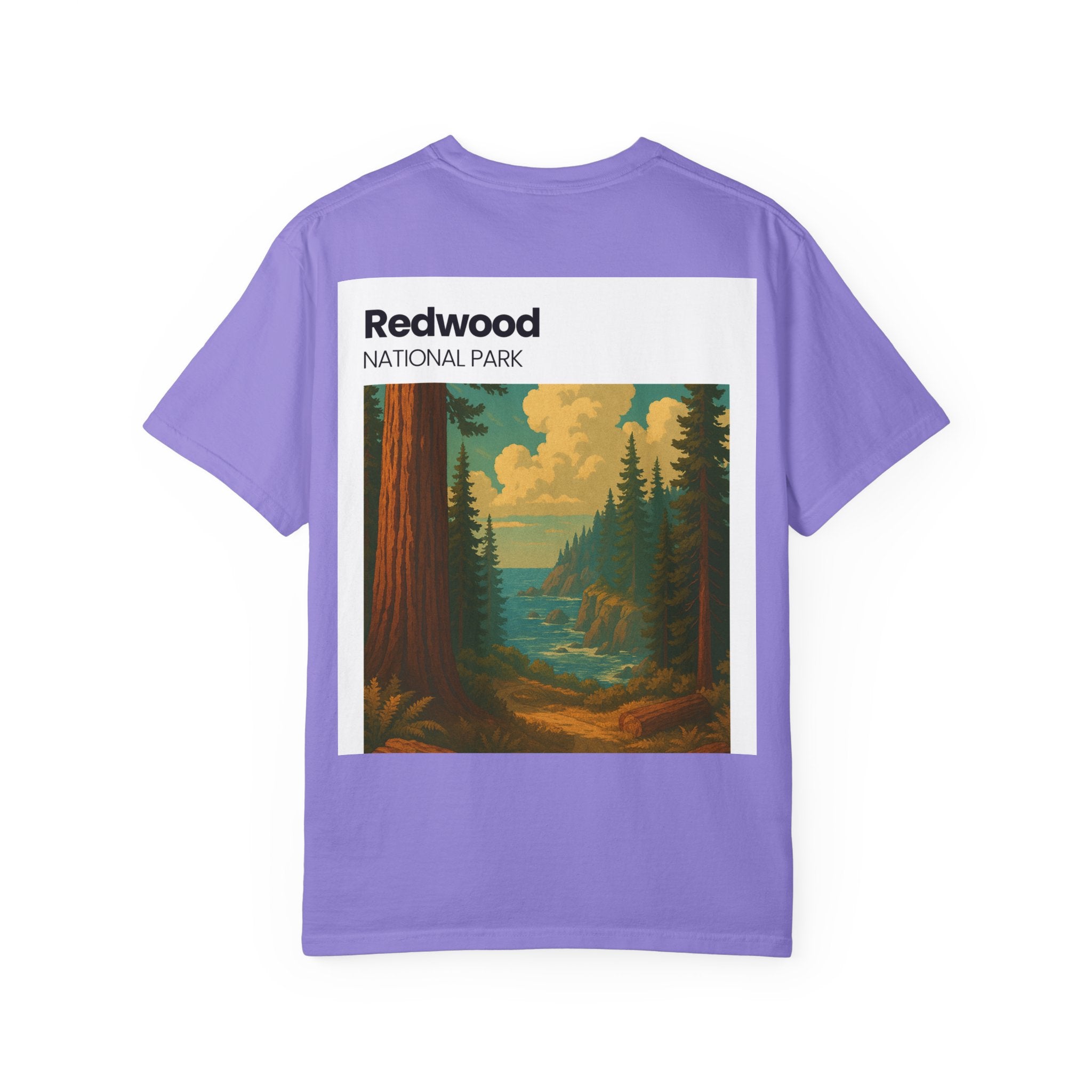 Redwood National Park landscape T-Shirt | Vintage nature scene