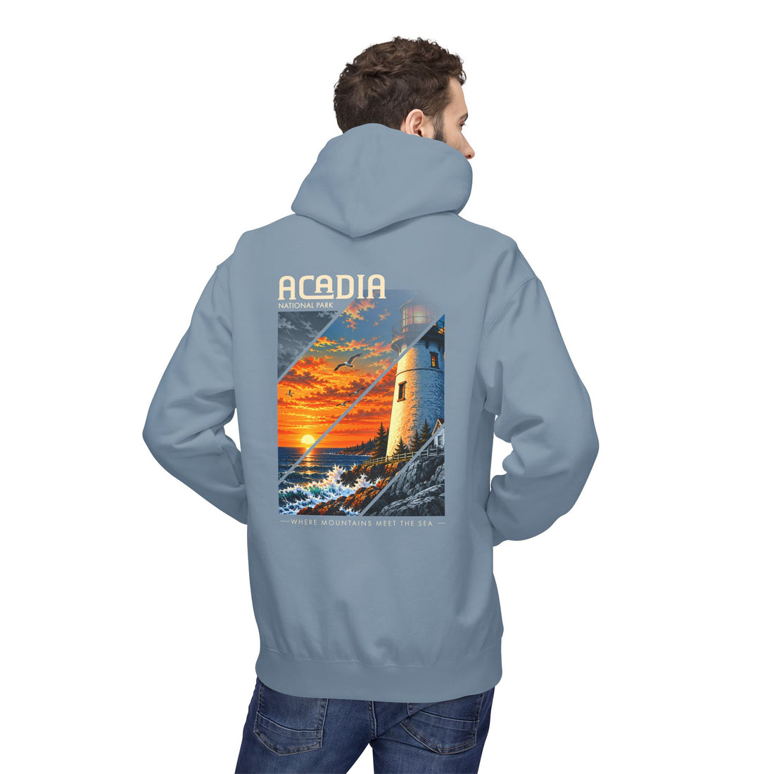 Acadia National Park Lighthouse Graphic Hoodie