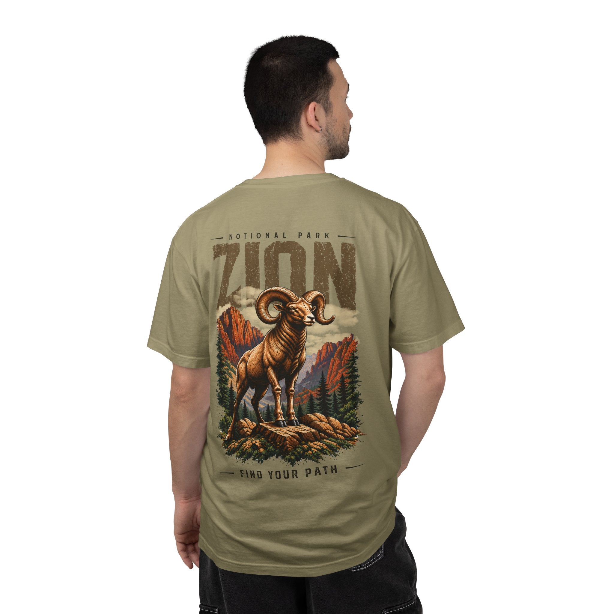 Bighorn Sheep Zion National Park Vintage Graphic T-Shirt
