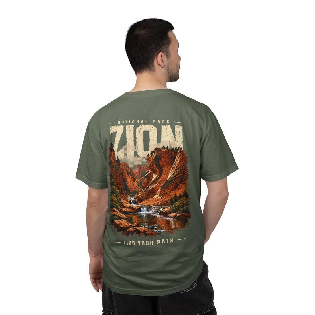 Red Cliffs Zion National Park Vintage Graphic T-Shirt