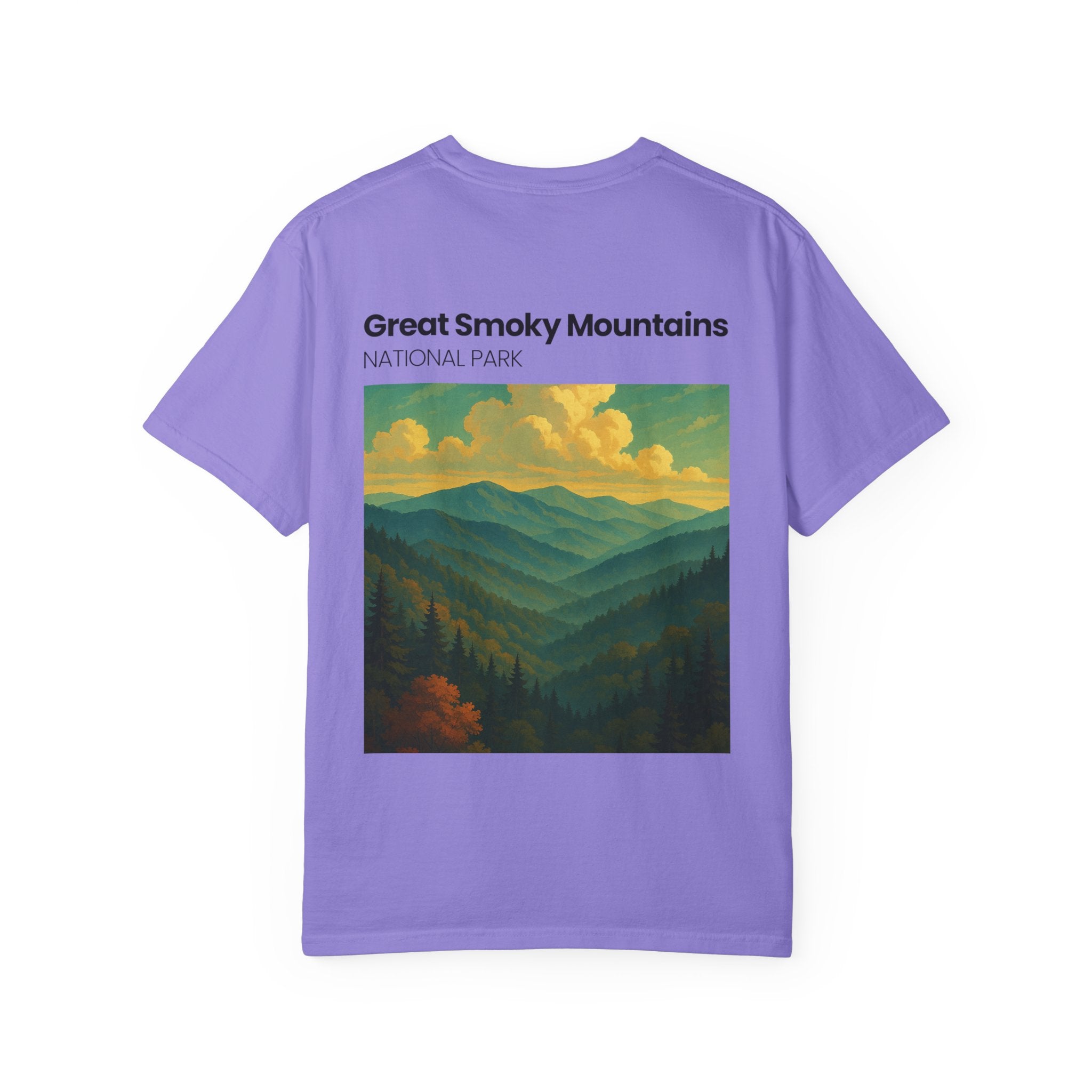 Great Smoky Mountains landscape T-shirt | National Park vintage poster