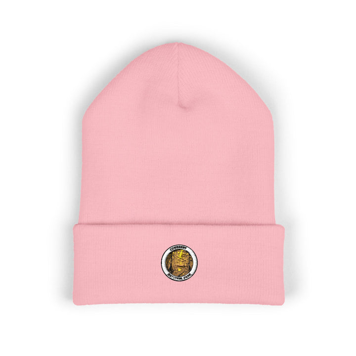Chocolate Chip Cookie Patch Beanie | Embroidered Cuffed Beanie