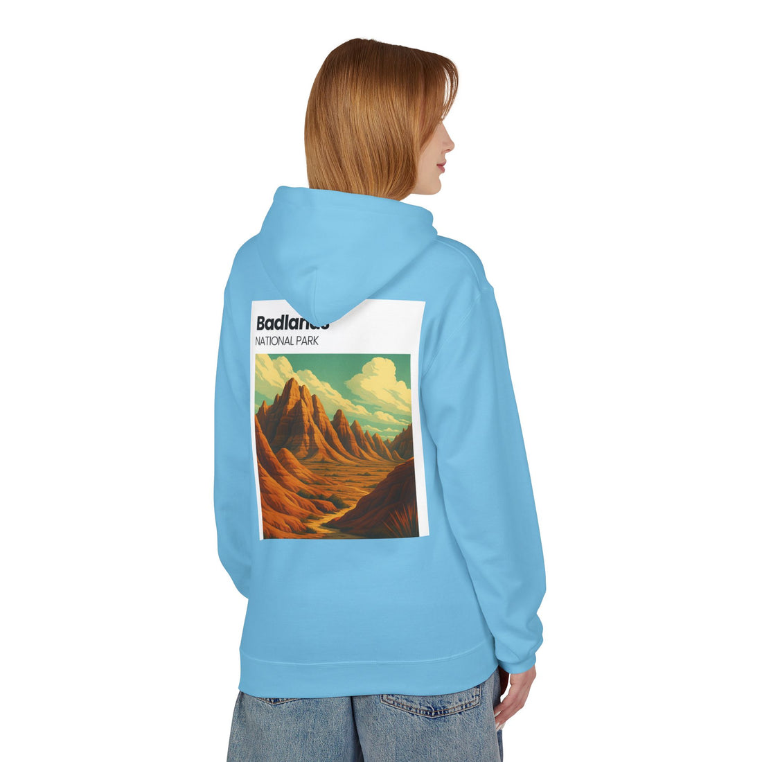 Badlands National Park landscape hoodie | vintage desert mountain art