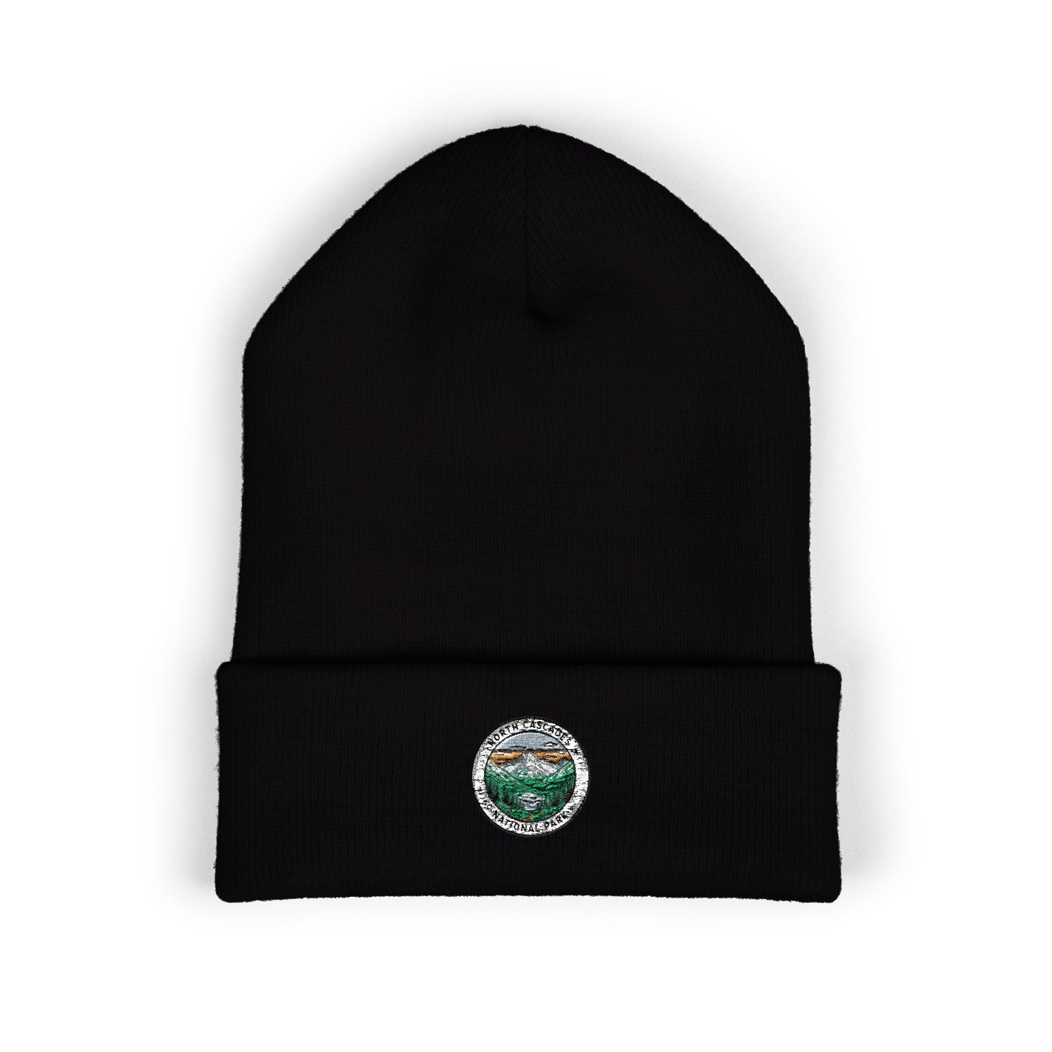 Green Wave Circle Logo Beanie | Embroidered Cuffed Beanie