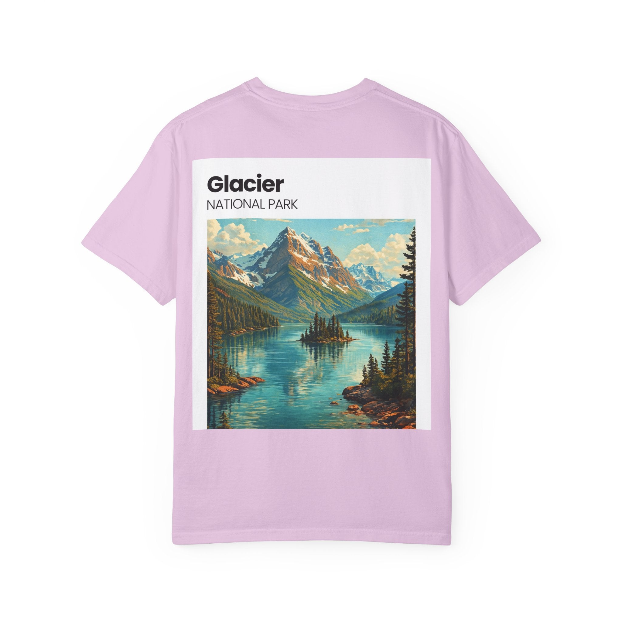 Glacier National Park Landscape T-shirt | Vintage Mountain Lake Tee