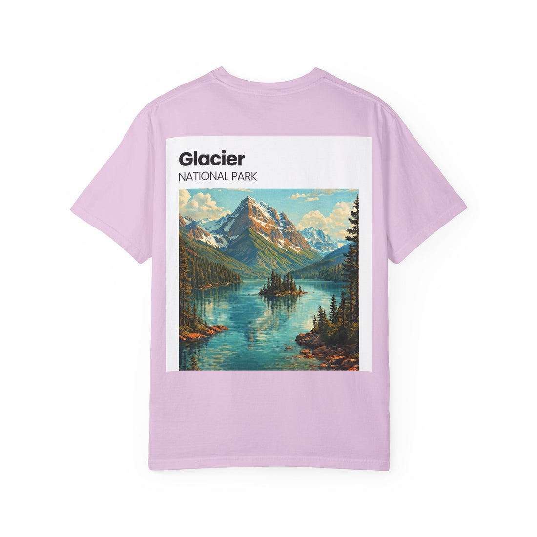 Glacier National Park Landscape T-shirt | Vintage Mountain Lake Tee