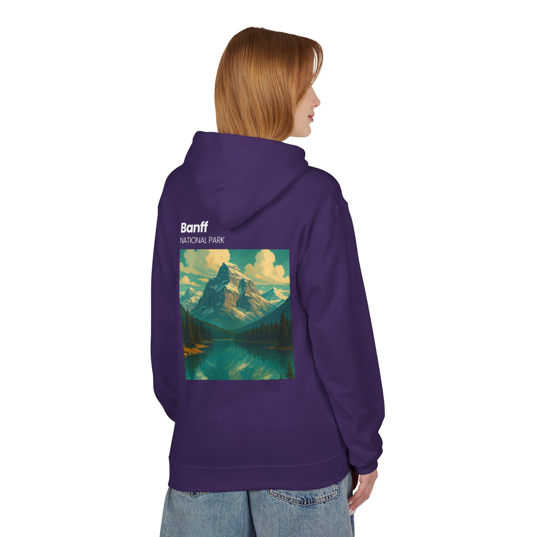 Banff National Park landscape Hoodie | Mountain Lake Vintage Poster