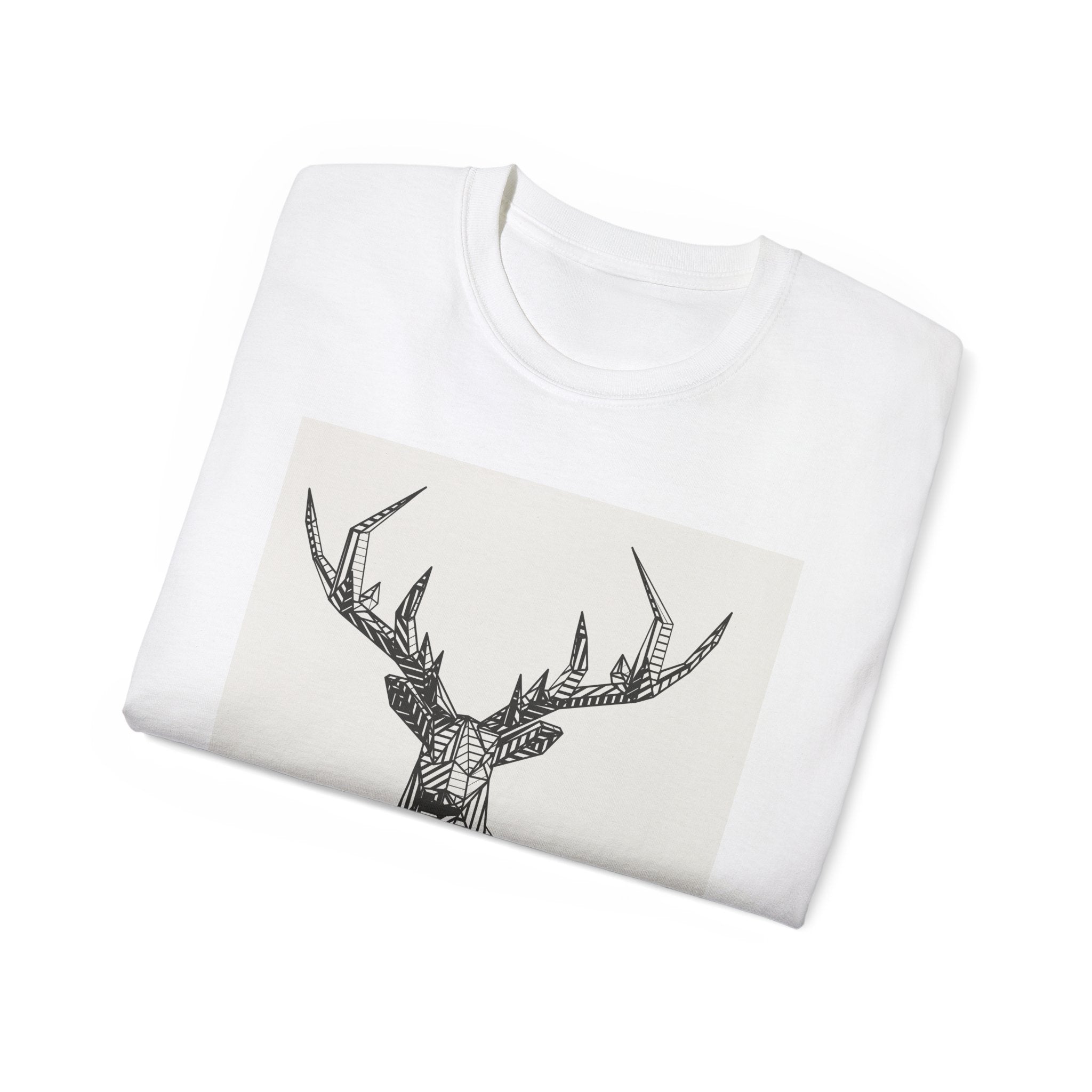 Geometric Deer Graphic Tee - Unisex Ultra Cotton T-Shirt