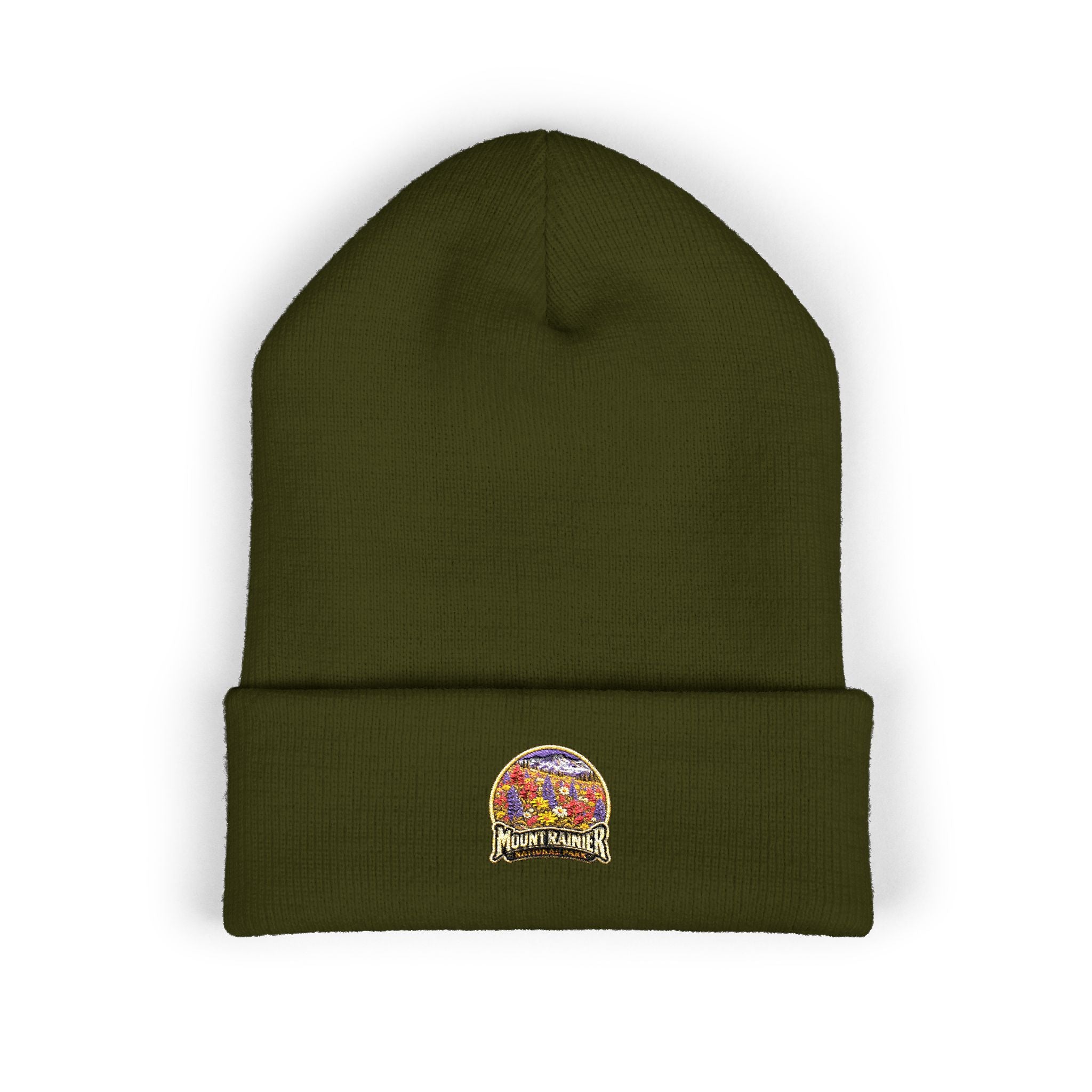 Mount Rainier National Park – Wildflower Meadow Round Patch Beanie