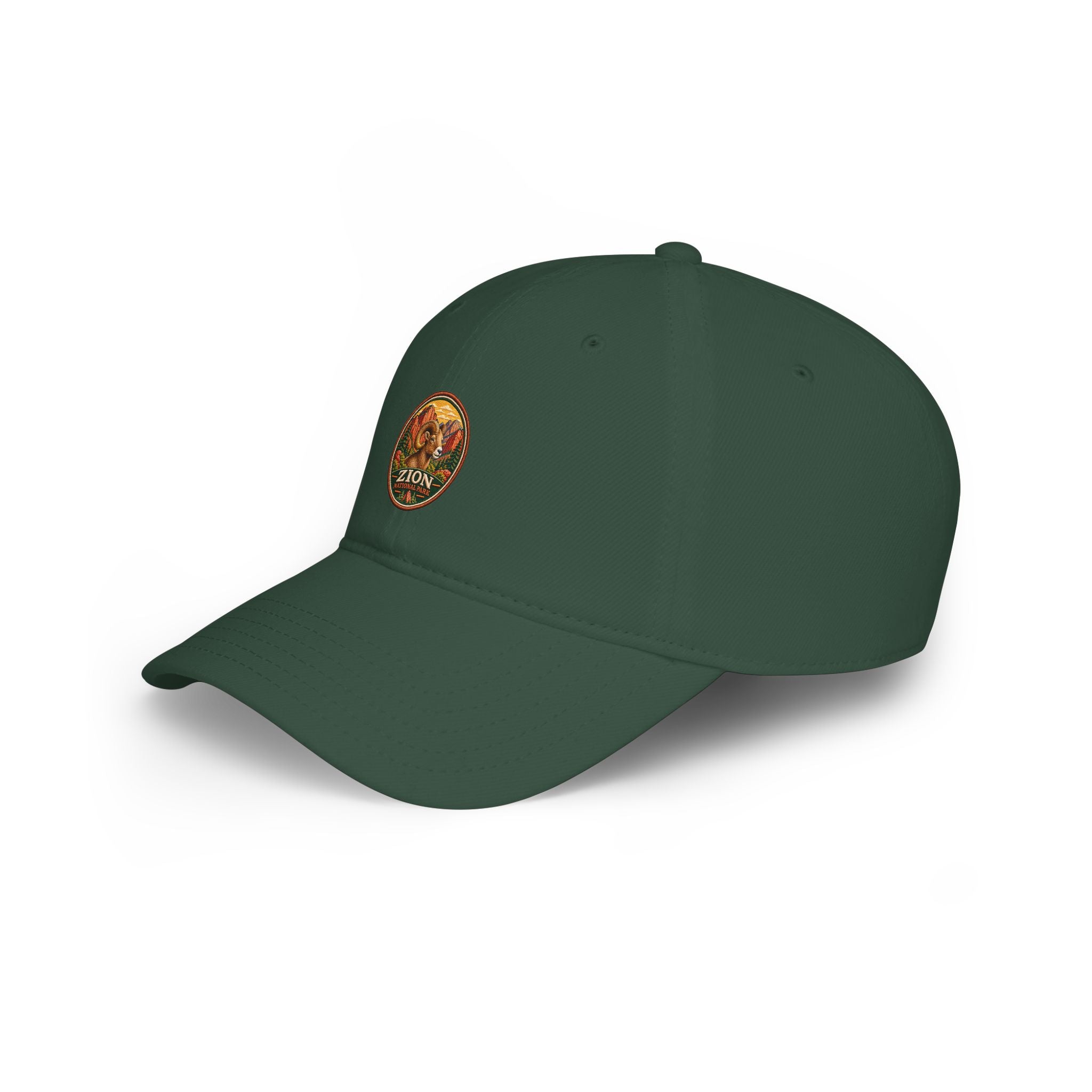 Bighorn Sheep Zion National Park Vintage Graphic Cap round logo