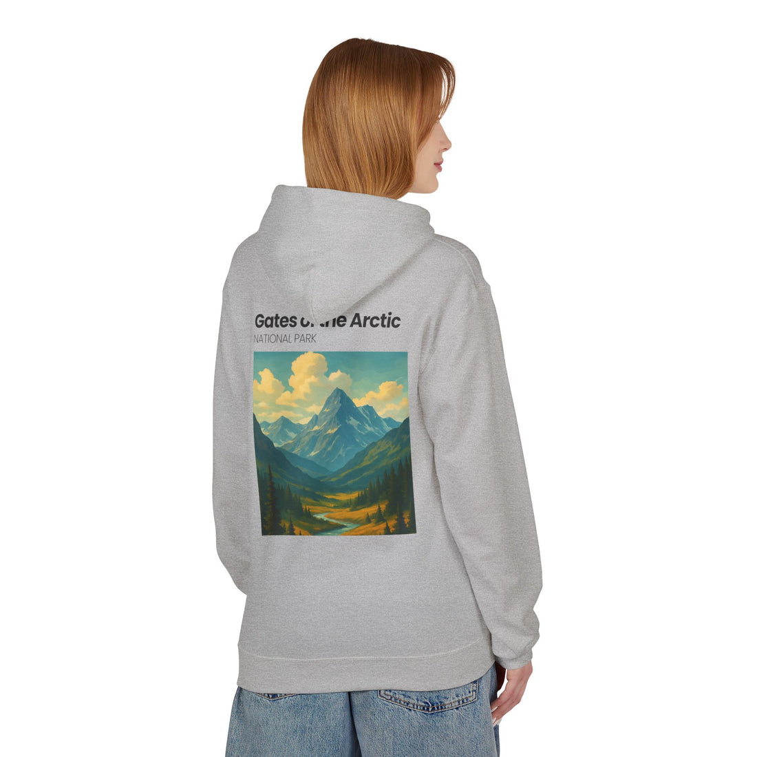 Gates of the Arctic National Park Hoodie | Mountain Landscape Retro Poster