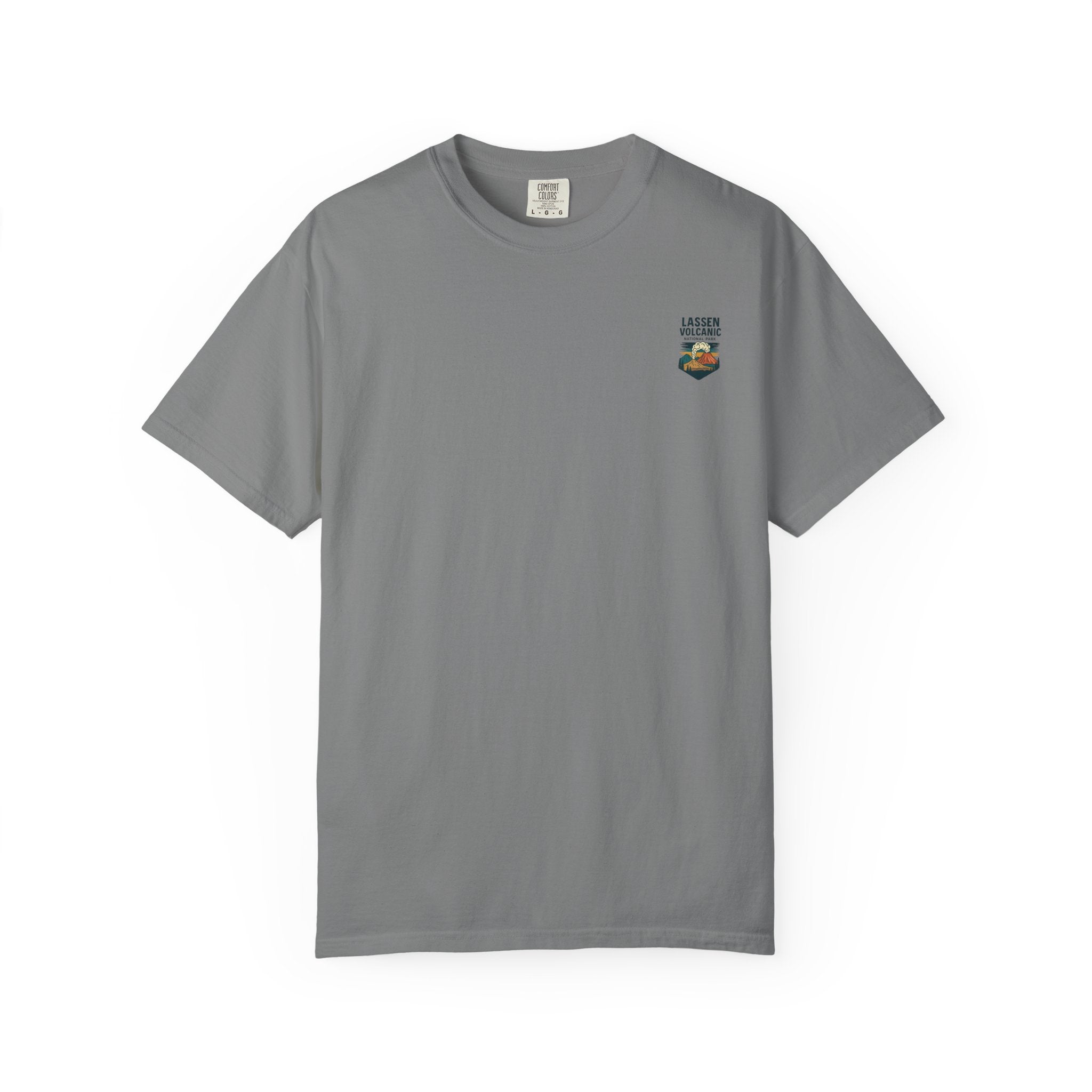 Lassen Volcanic Poster Art T-Shirt | Mountain Eruption Design