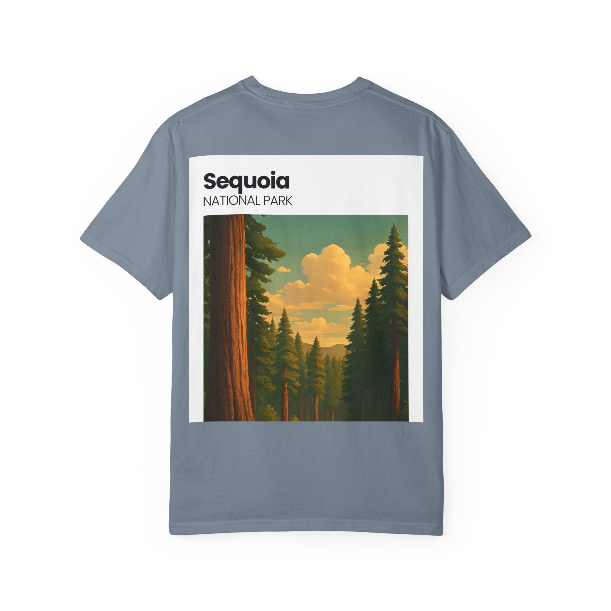 Sequoia National Park Poster Art T-Shirt | Vintage Forest Illustration