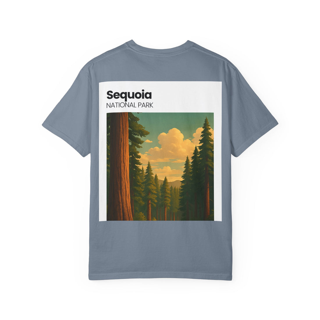 Sequoia National Park Poster Art T-Shirt | Vintage Forest Illustration