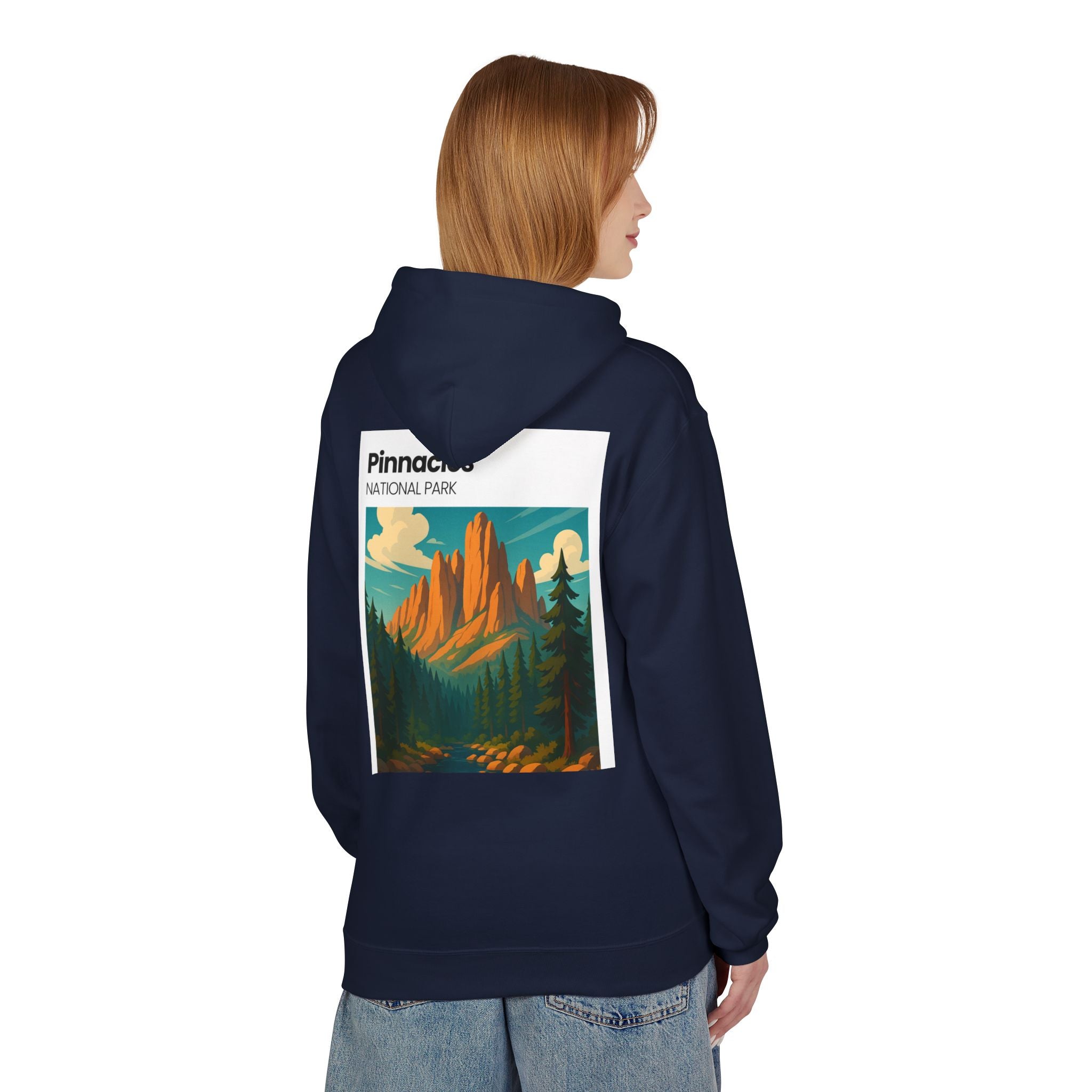 Pinnacles National Park vintage poster Hoodie | Mountain landscape camp retro